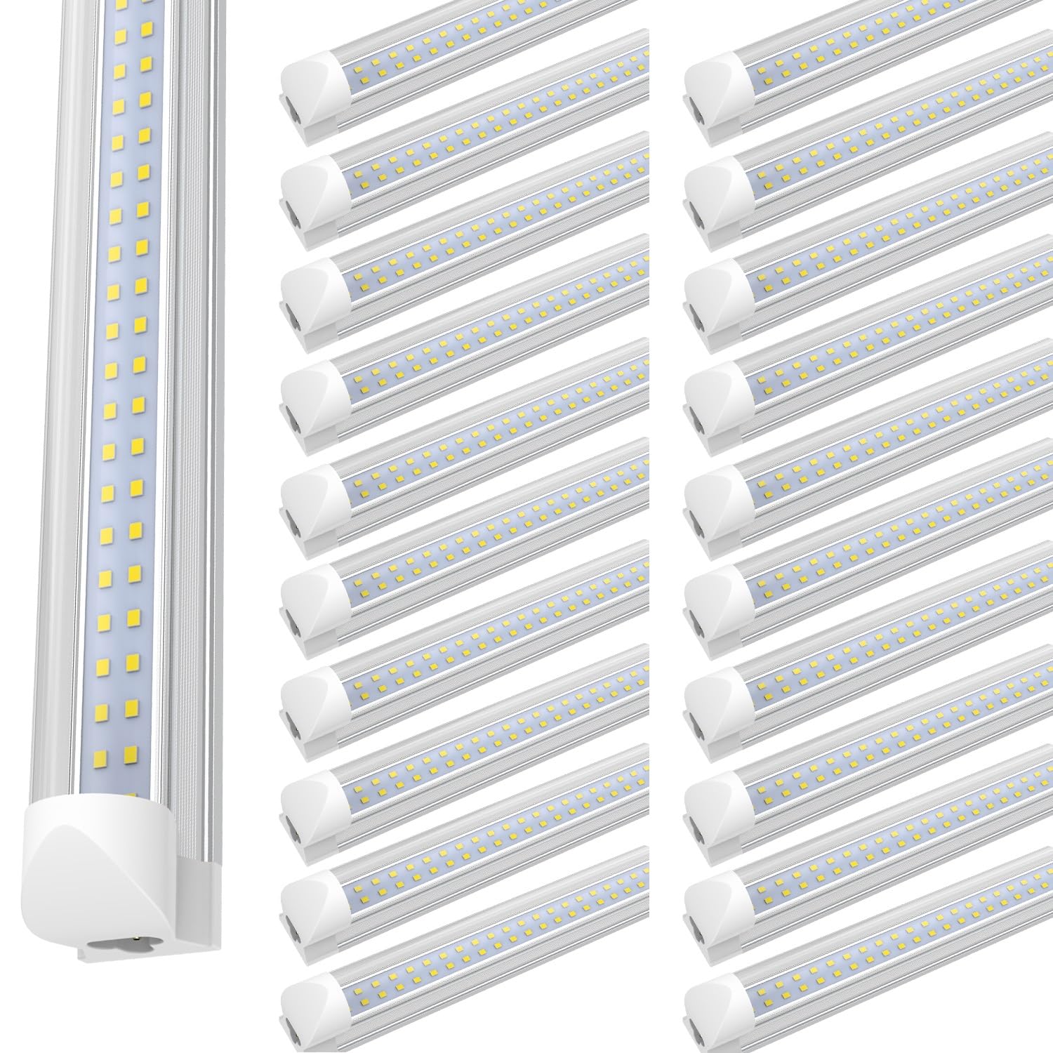 SHOPLED 8FT LED Shop Light, 95W 12350LM, 5000K Daylight, V Shape, 10 Pack