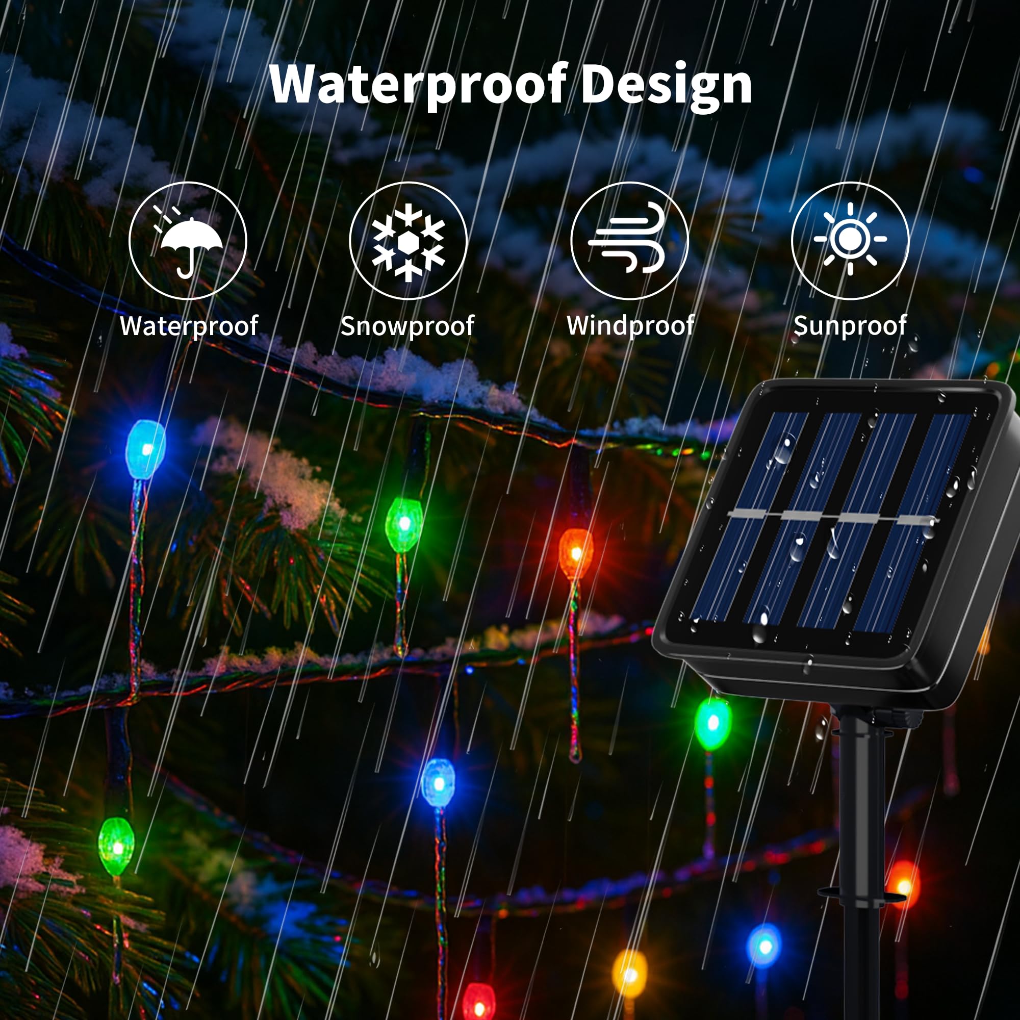 [6 Pack] Solar String Lights Multicolored  236 Ft 600 Led Solar Twinkle Light Outdoor With 8 Modes & Memory Function  Solar Christmas Lights Waterproof Chrismas Lights For Xmas Tree Party Decorations