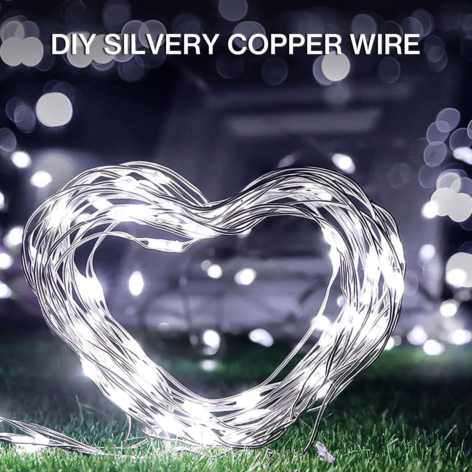 Olafus Mini String Lights, 16 Pack Battery Operated, IP68 Waterproof, 7ft LED Bottle Lights for Weddings, Cool White, Model TX20