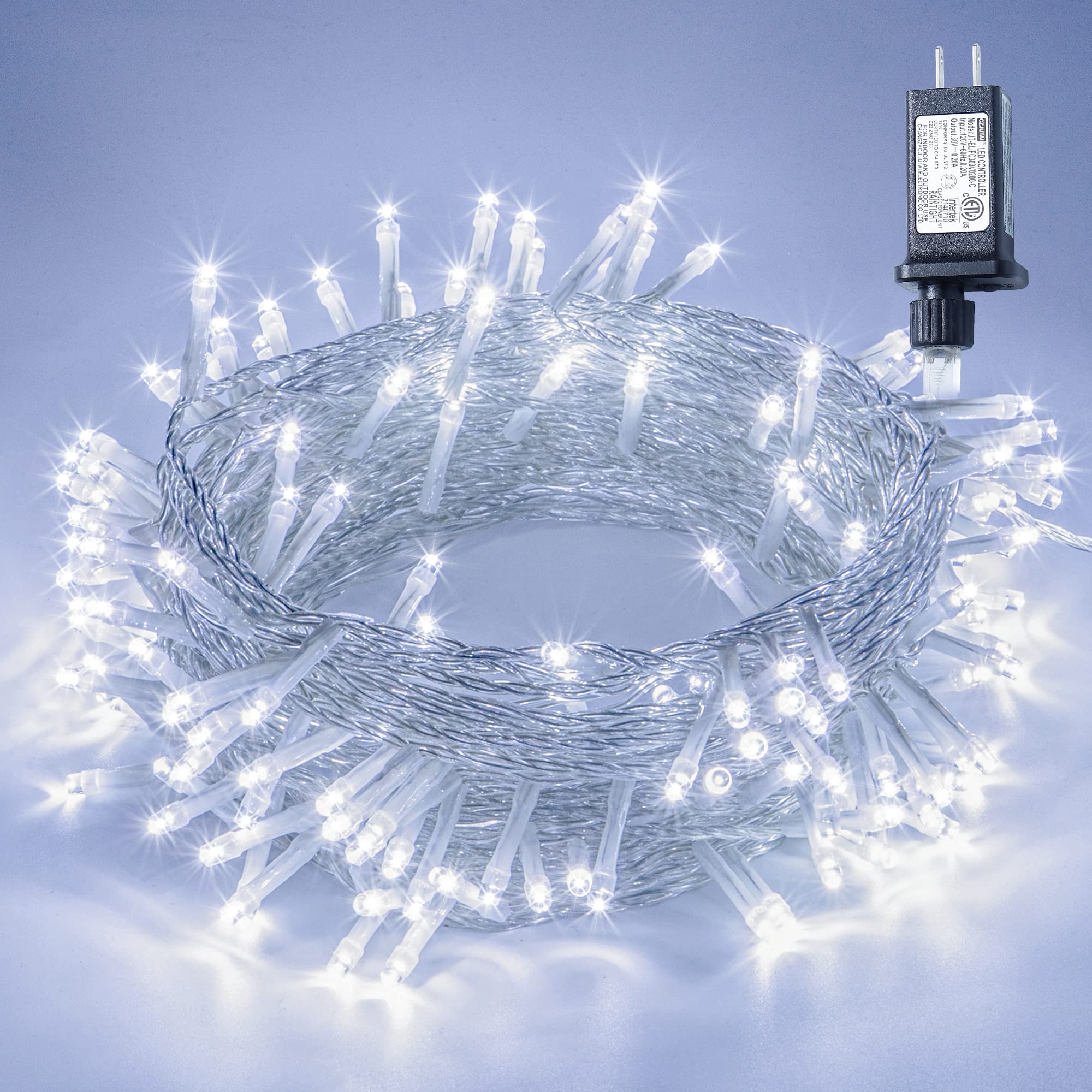 oopswow LED String Lights by White, 100LED Plug in Fairy String Lights with 8 Modes for Indoor and Outdoor Party Wedding Home Pa
