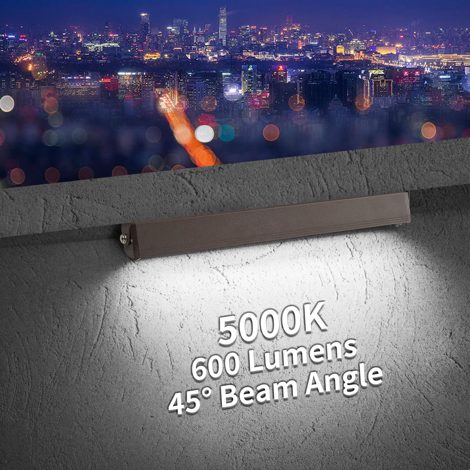 Kwinmyso LED Hardscape Paver Lighting, 12V Low Voltage, 8-Pack, 12inch, 5000K Daylight White, Aluminum, Model HL-5000K