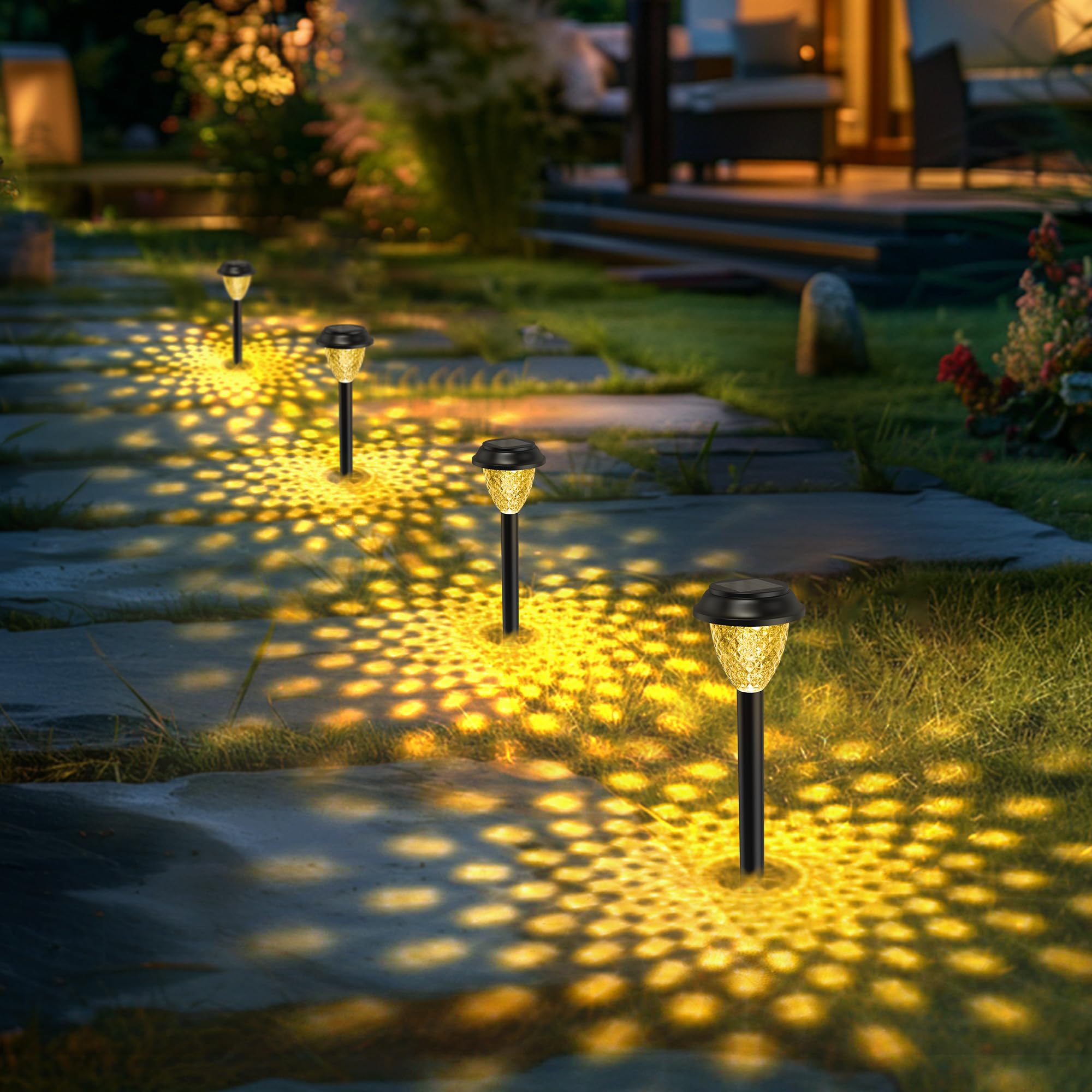 SOLPEX Solar Lights for Outside,10 Pack Solar Lights Outdoor Waterproof,Warm White Outdoor Solar Lights for Yard,Garden,Pathway,
