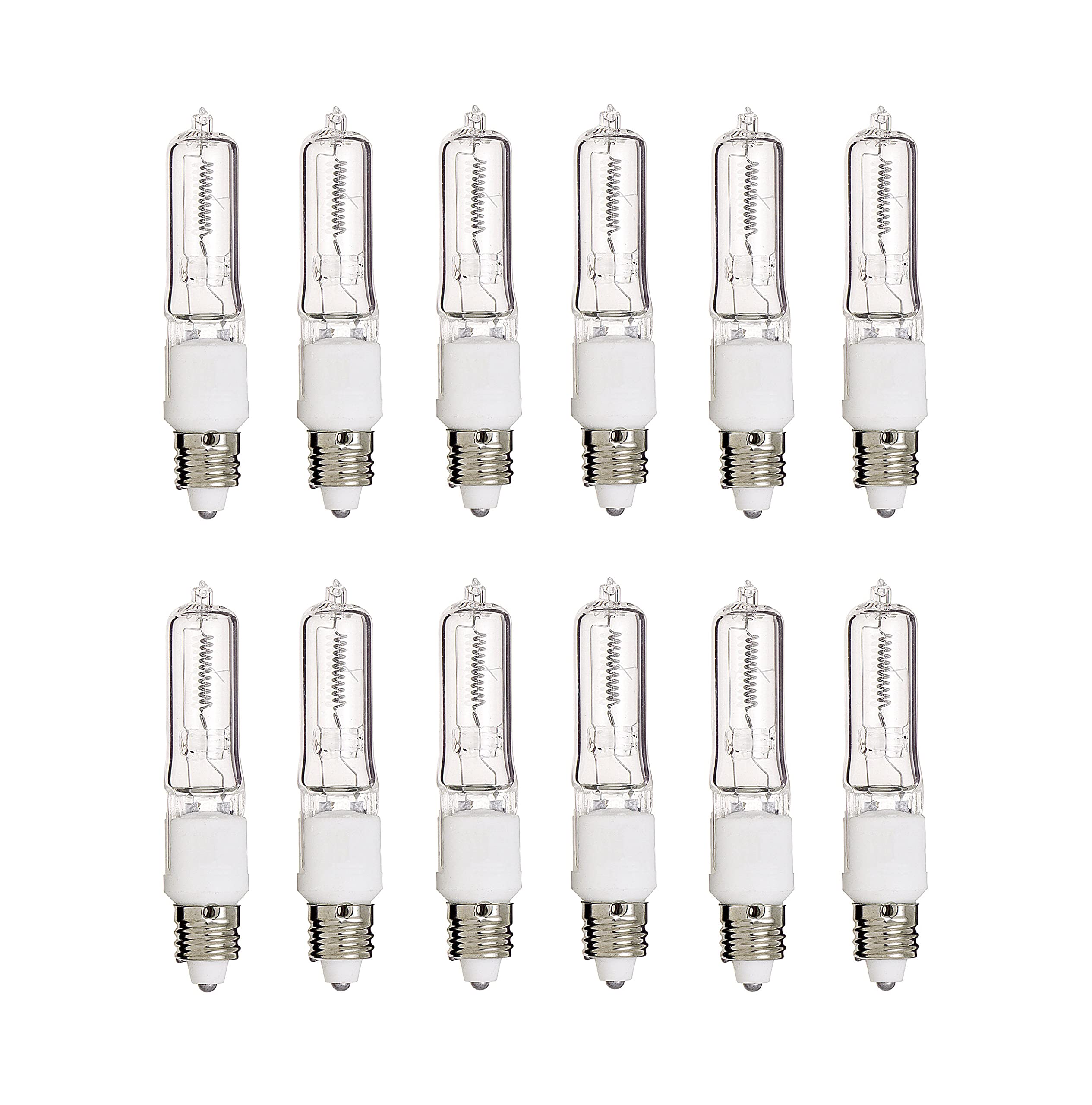 Satco 250-Watt T4.5 Halogen Light Bulb E11 Base Clear Glass 12-Pack Model S3109/12