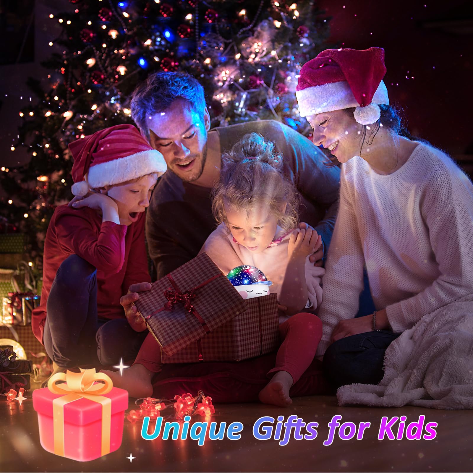 CHENFAN Star Projector Night Light for Kids, 360° Rotation, Timer, Multicolor, Model A-001