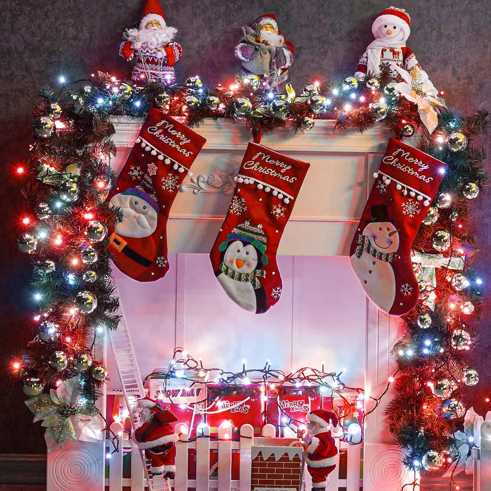 100Ft 300 Led Christmas Lights Outdoor, Christmas String Lights With Green Wire, 8 Modes Waterproof Plug In Twinkle Tree Lights