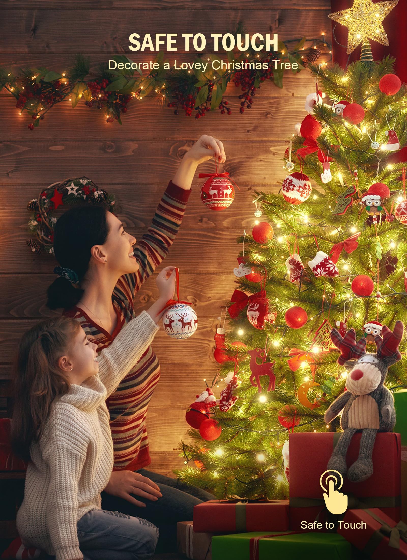 Christmas Lights Outdoor Cluster Lights - 1000Leds 50Ft 4X Bright 8 Modes Timer Remote, Waterproof Plug In Fairy String Lights, Christmas Tree Lights For Garland Window Xmas Decorations, Warm White