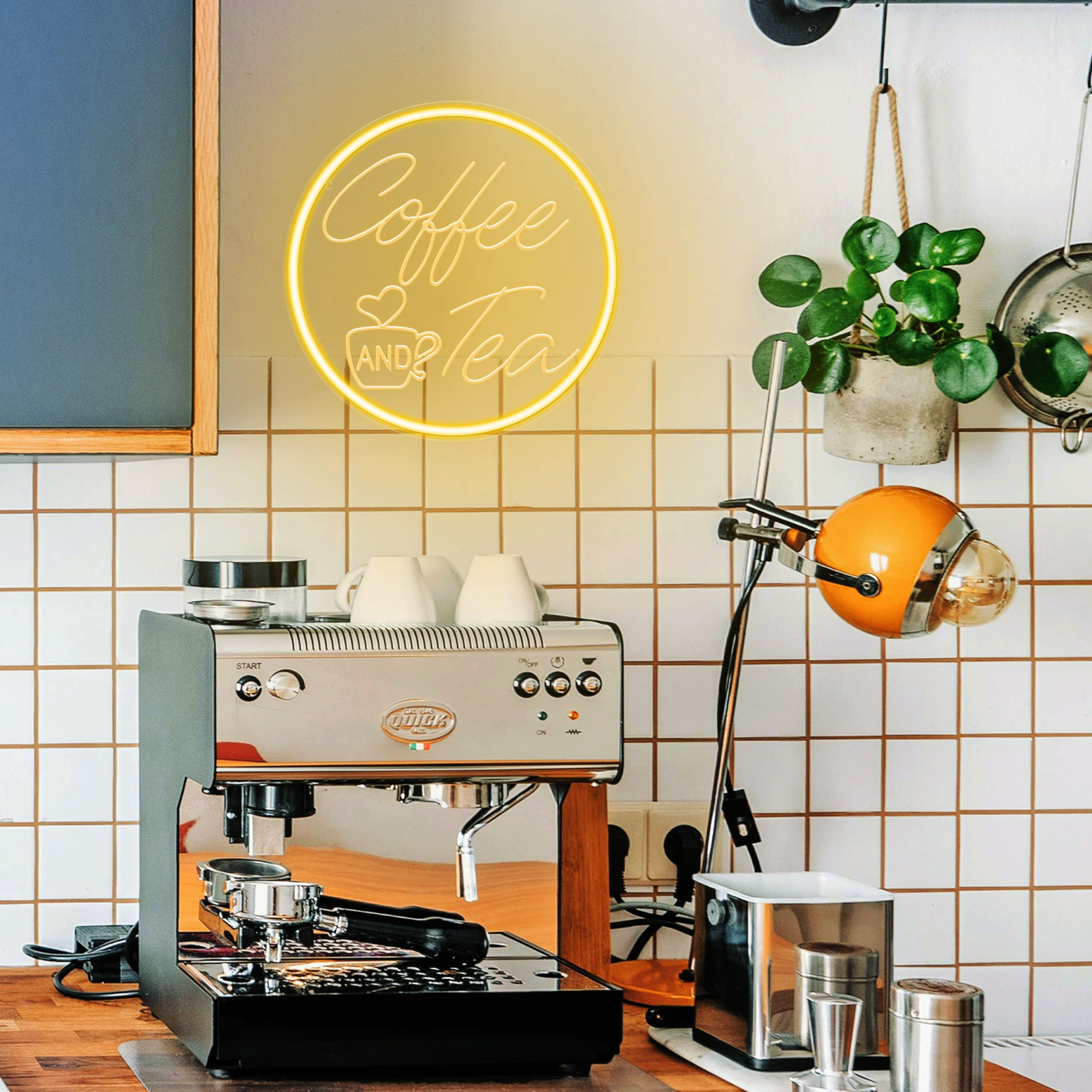 Kavaas Coffee And Tea Neon Signs 11.8X 11.8  3D Carved Coffee Neon Sign For Cafe Station  Tea Bar  Kitchen Decoration - Best Gifts For Birthday  Housewarming  Christmas
