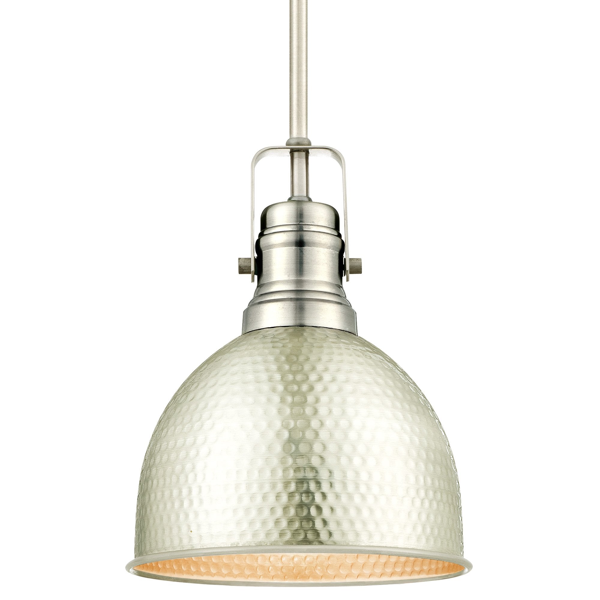 Westinghouse Lighting 6345500 Madras One-Light Indoor Mini Pendant, Hammered Brushed Nickel Finish