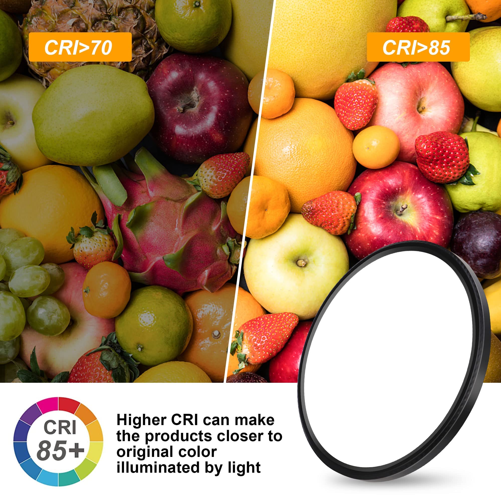 WKONCLDY LED Flush Mount Ceiling Light, 3200lm, 12in, Black, 5000K, 4-Pack