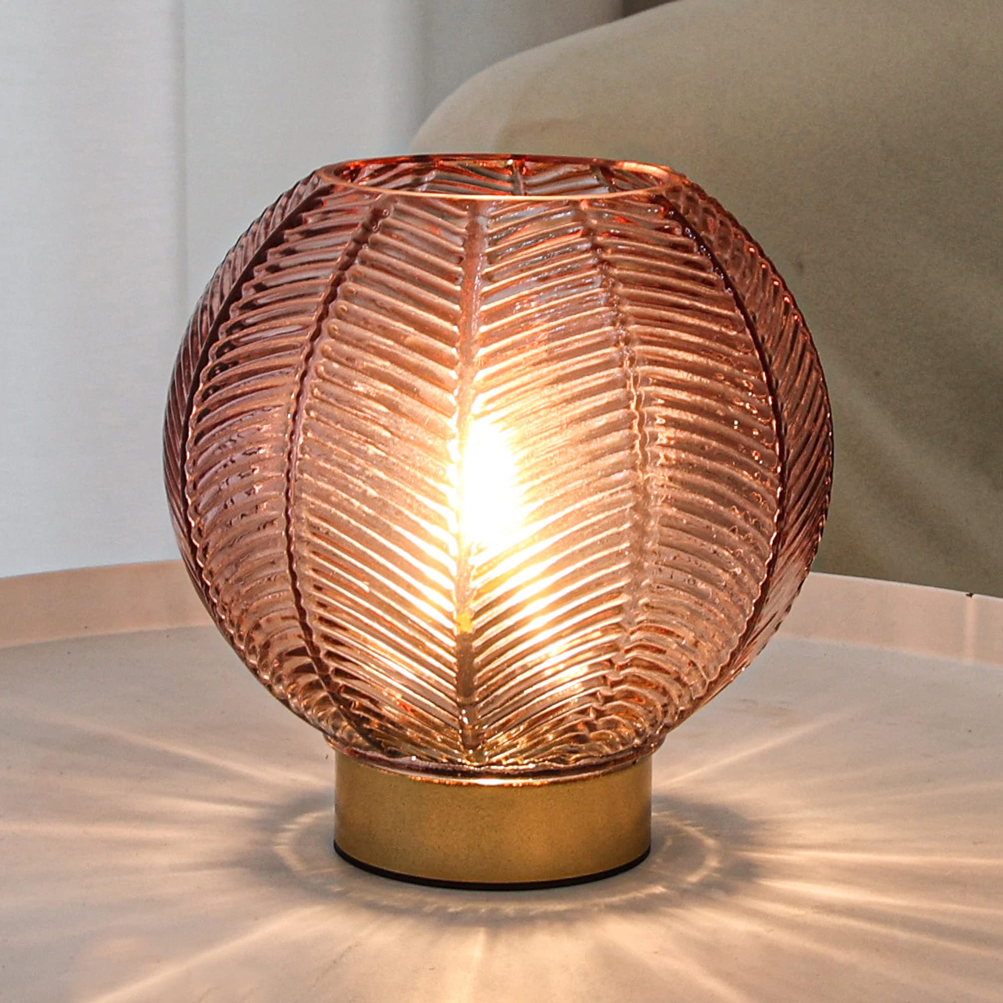 LUSHARBOR Battery Powered Lamp, Cordless Table Lamps Battery Operated Lamp for Bedside Nightstand, Small Lamps for Living Room D