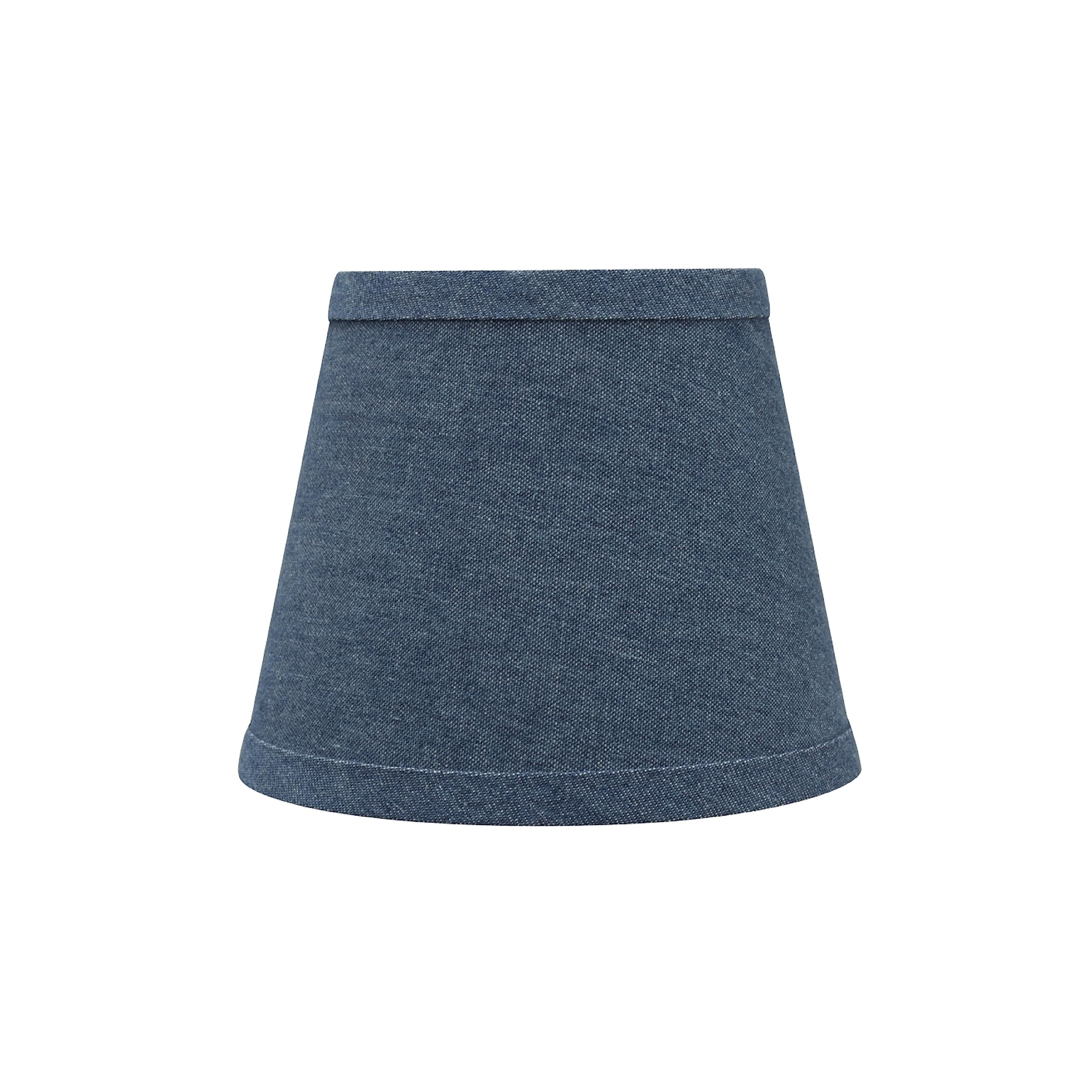 Aspen Creative 32863-2A Small Hardback Empire Shape Chandelier Clip-On Lamp Shade, Washing Blue, 4&quot; Top X 6&quot; Bottom X 5&quot; Slant