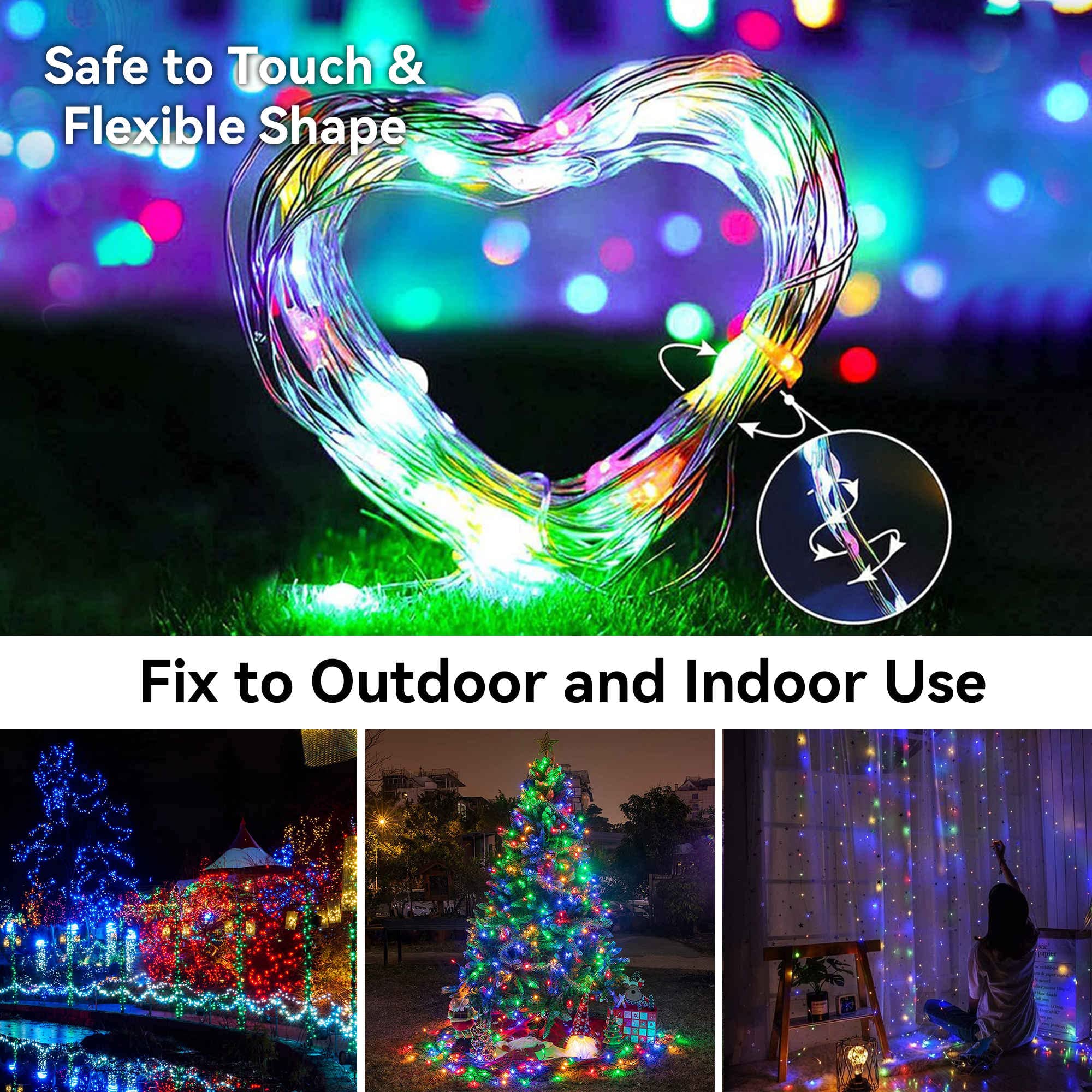 Fairy Lights Battery Operated String Lights 6 Pack 20Led Copper Wire Firefly Twinkle Lights Indoor Waterproof For Christmas Halloween, Garden Party, Bedroom, Wedding, Birthday (Multicolor)