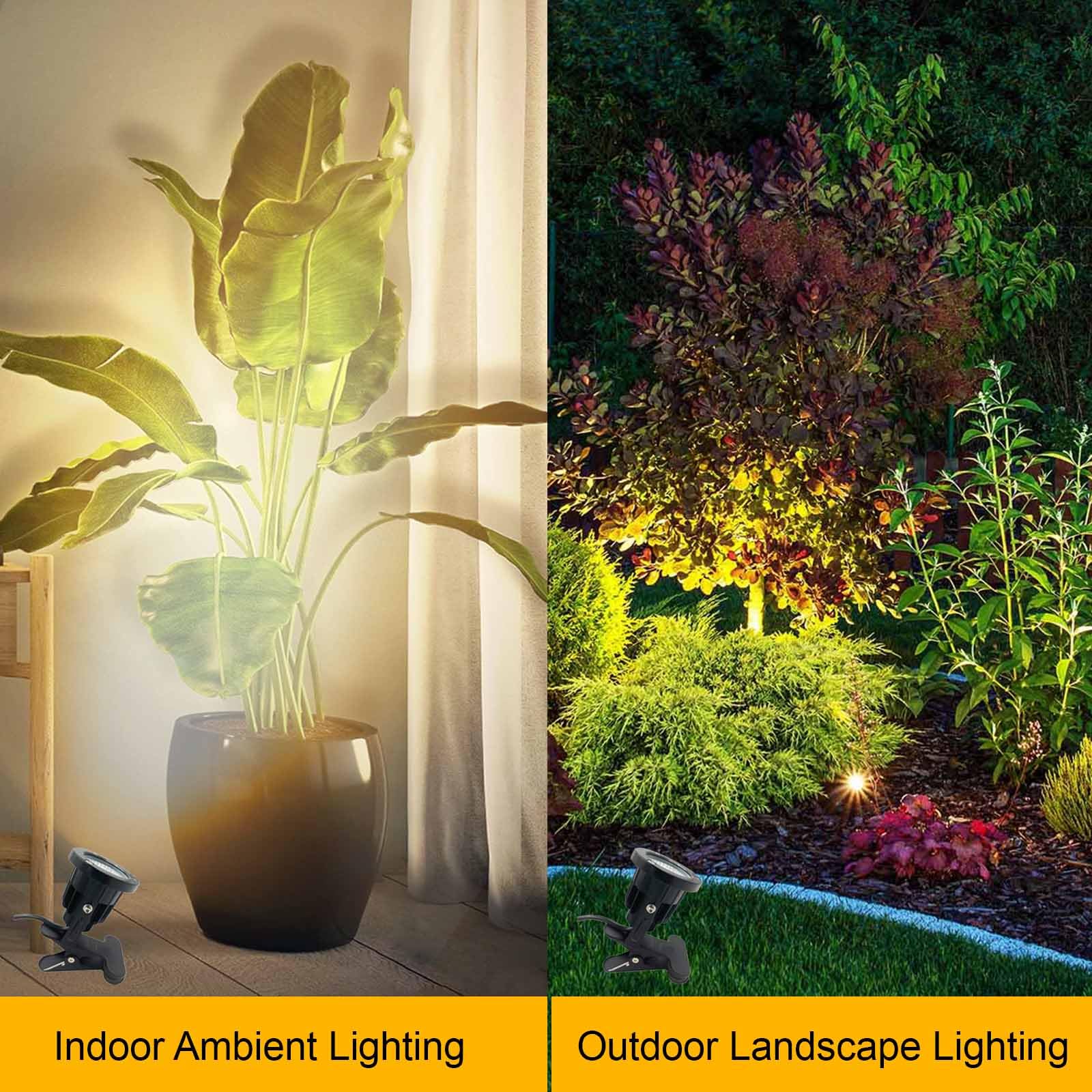 Taysing LED Spot Lights 7W Waterproof with Remote Control, 3 Color Temperatures, Aluminum, Model TSSL007, 2 Pack
