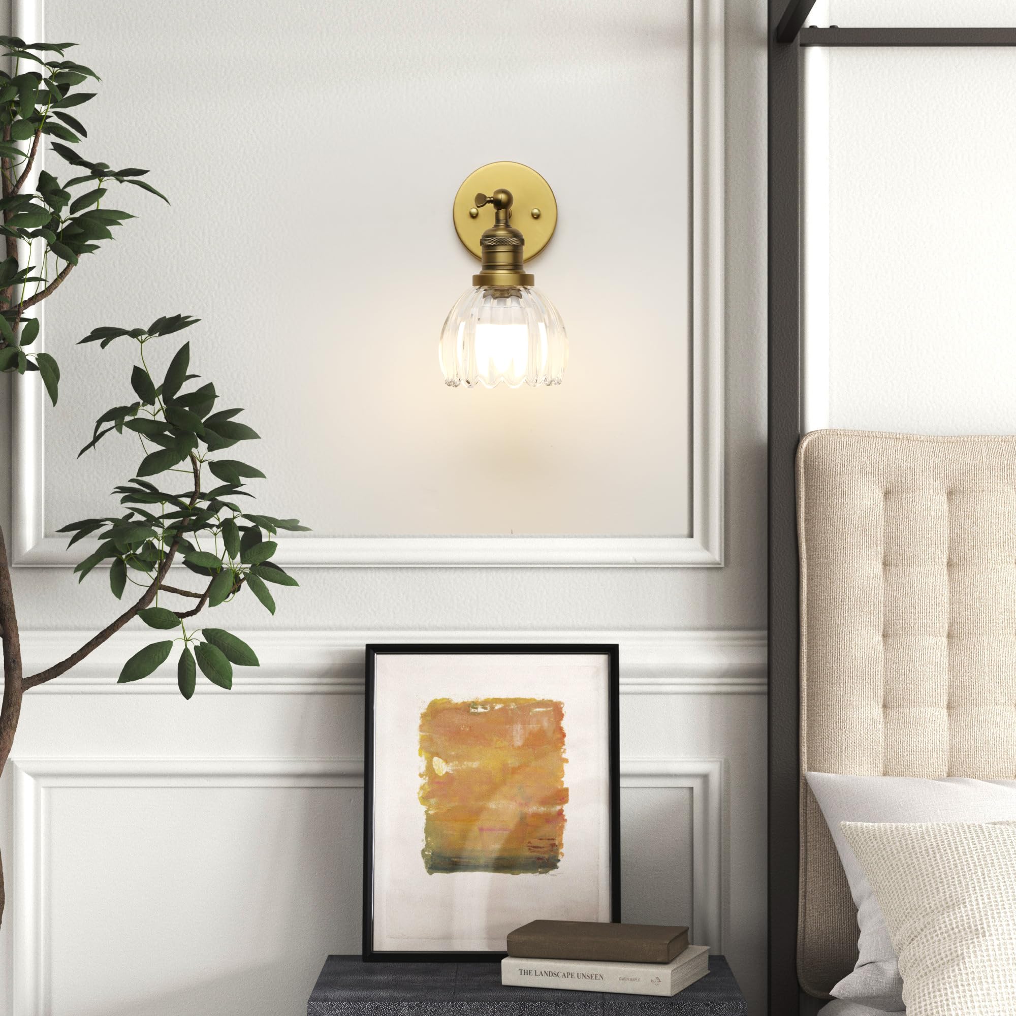 Phansthy Vintage Wall Sconce, USB Rechargeable, 12 RGB Remote, Metal, Antique, Model FZUS335-D