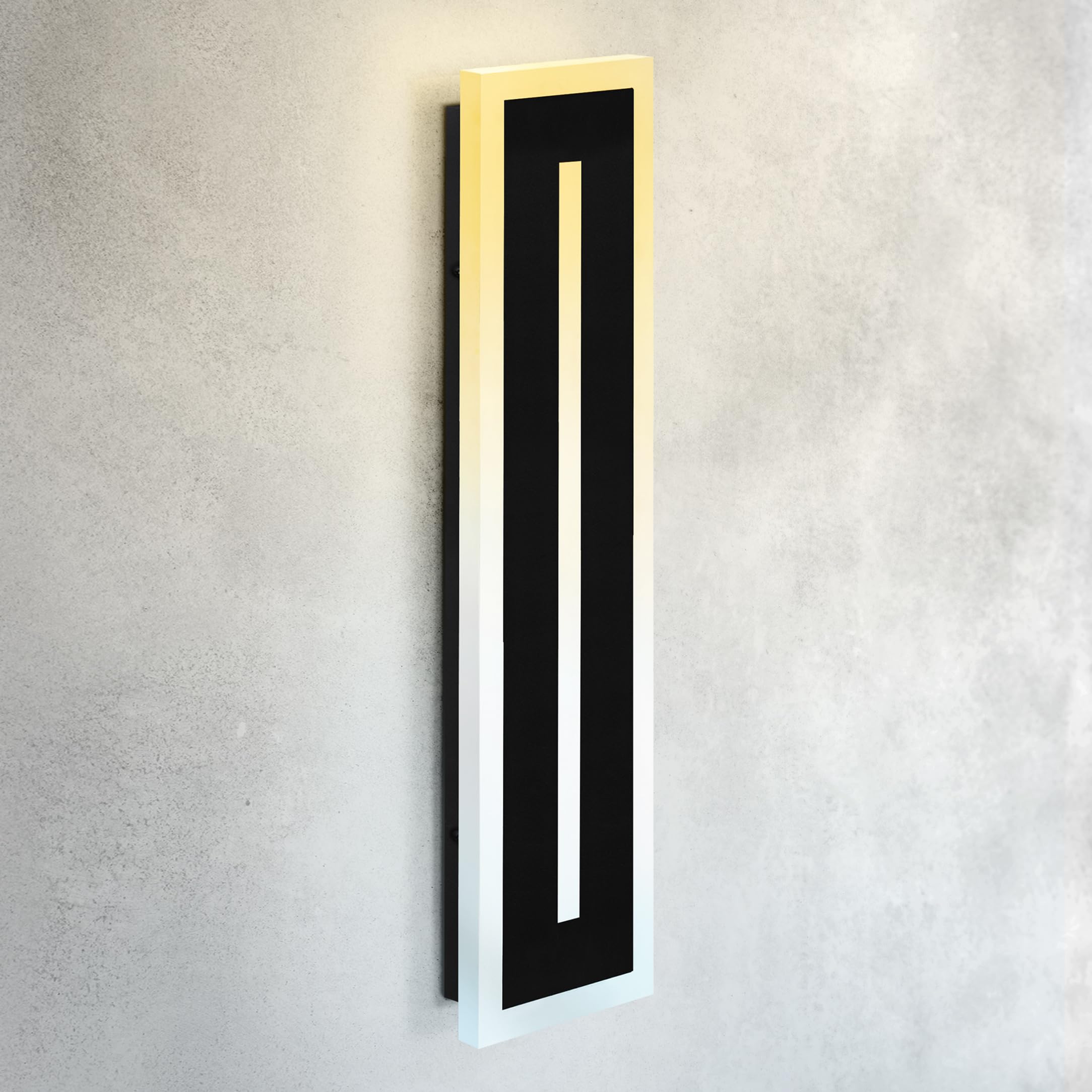 ASD LED Wall Light Fixture | 24W 1630LM | 3CCT Dimmable | 24 Inch | Black | Model A-LWS27C-24D24BK