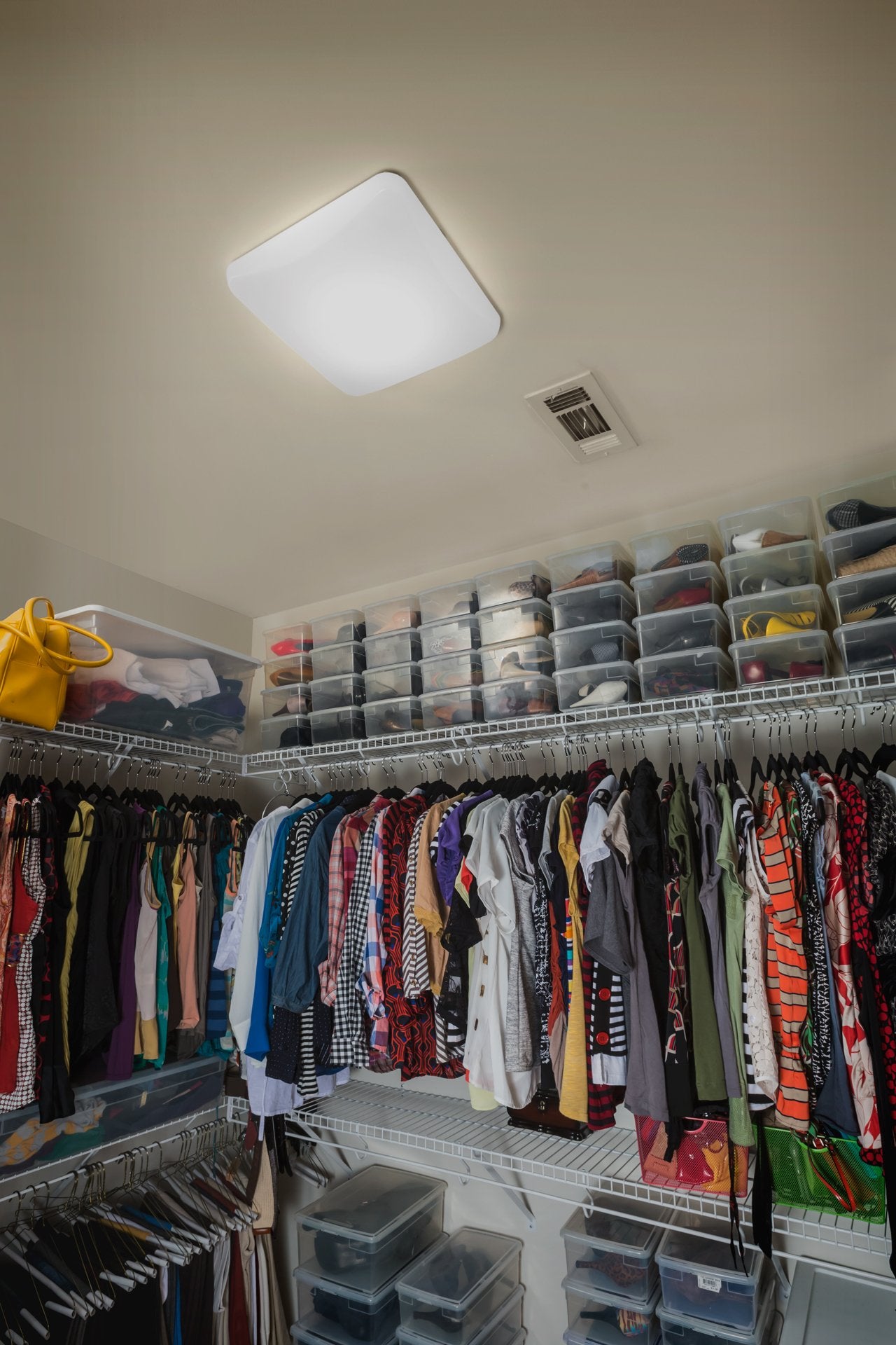 Lithonia Lighting Fmlsdl 20 35840 M4 20-Inch Dimmable Led Square Flush Mount, ,4000 Lumens, 120 Volts, 44 Watts, Damp Listed White