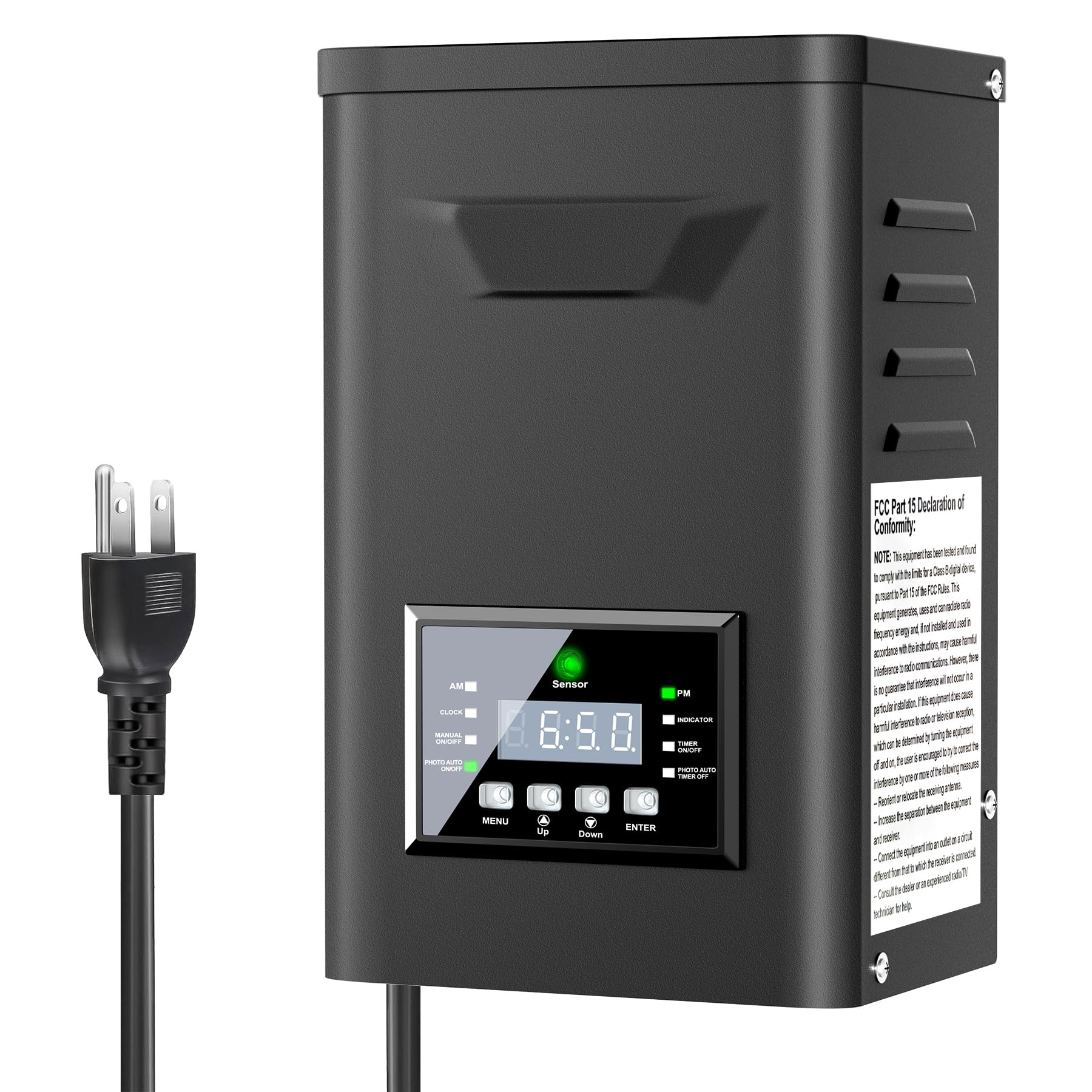 Azhien 300W Low Voltage Landscape Transformer,Landscape Lighting Transformer With Timer And Photocell Sensor,Outdoor Waterproof 120V To 12V/14V Ac Low Voltage Transformers For Pathway Lights Spotlight