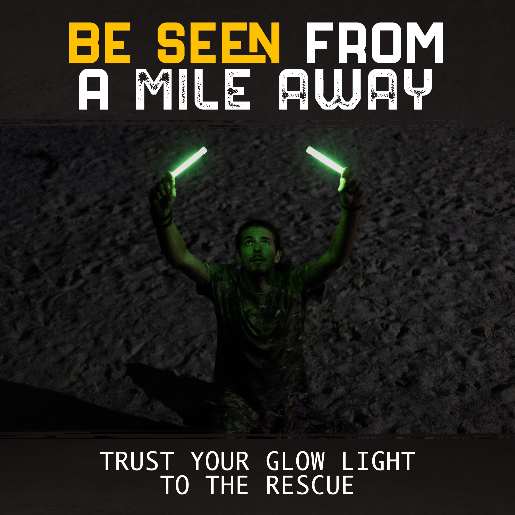 30 Ultra Bright Glow Sticks in Bulk - Multi Use Glowsticks for Parties, Camping, Emergency Light and Survival Kit with 12 Hours