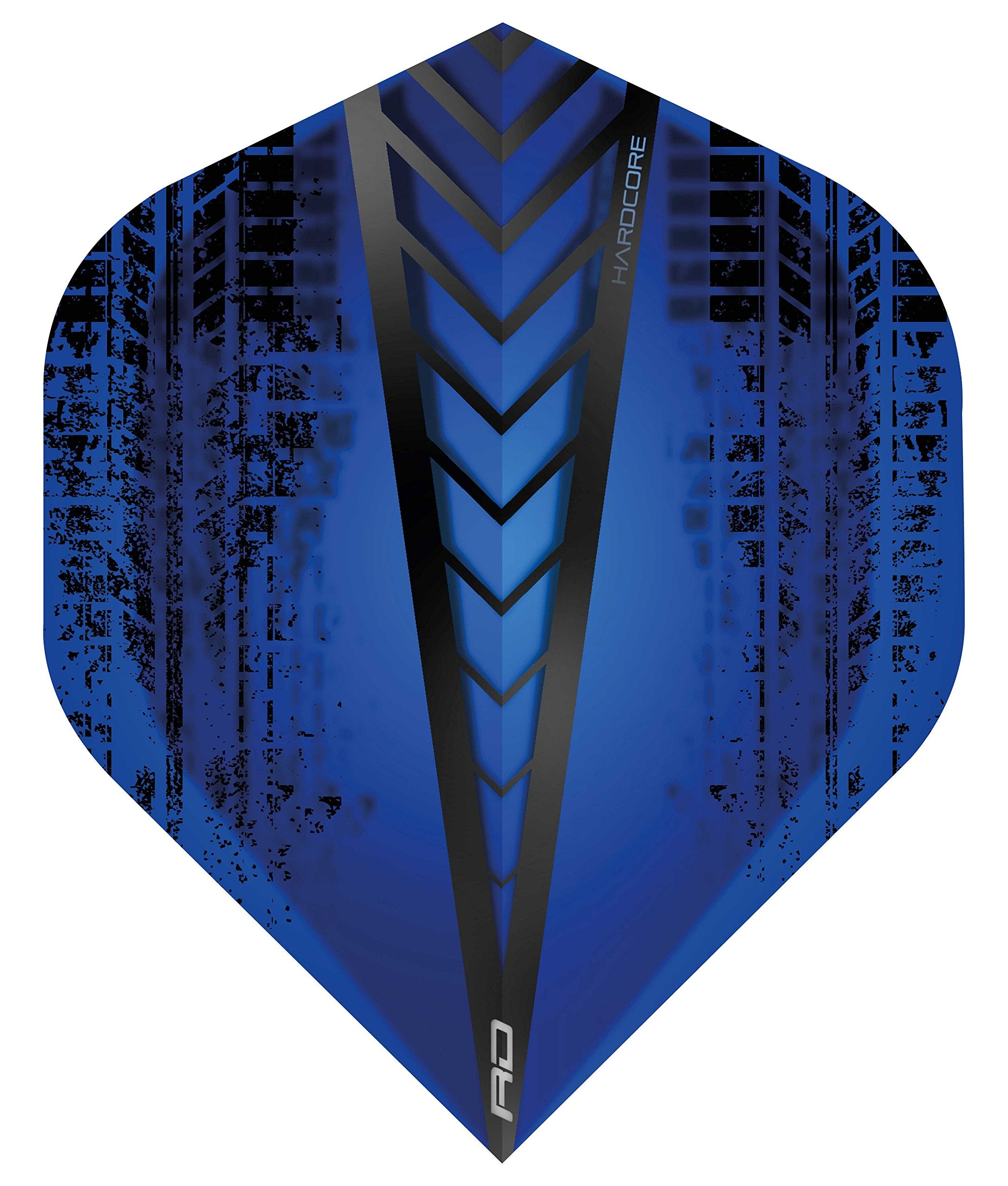 Red Dragon Darts Hardcore Radical Blue Extra Thick Standard Dart Flights - 4 Sets Per Pack (12 Dart Flights In Total)