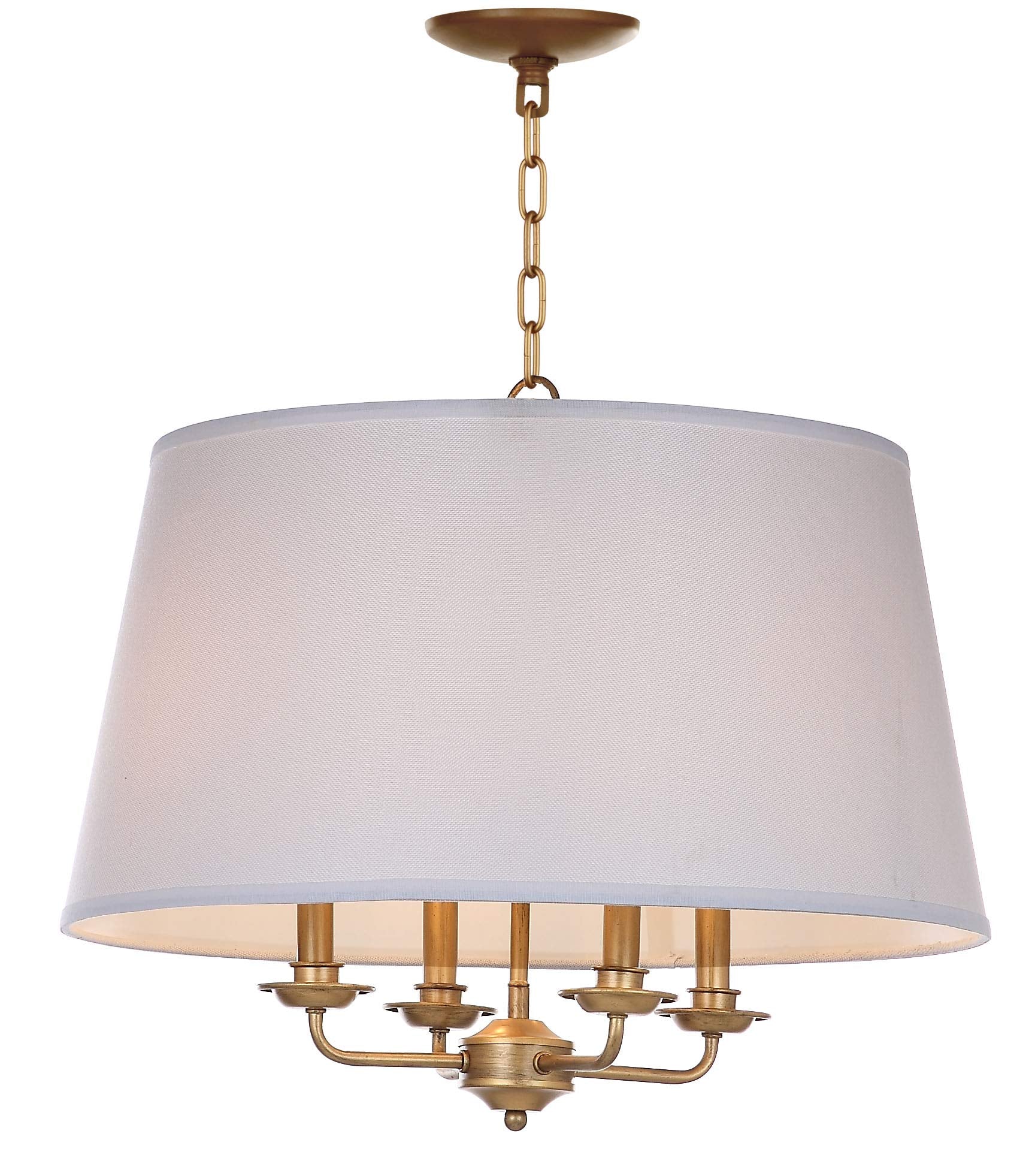 SAFAVIEH Lighting - Kimball 4-Light 23-Inch Pendant Light - Gold - Fabric Shade - Contemporary Drum Lantern Design - Ideal for D