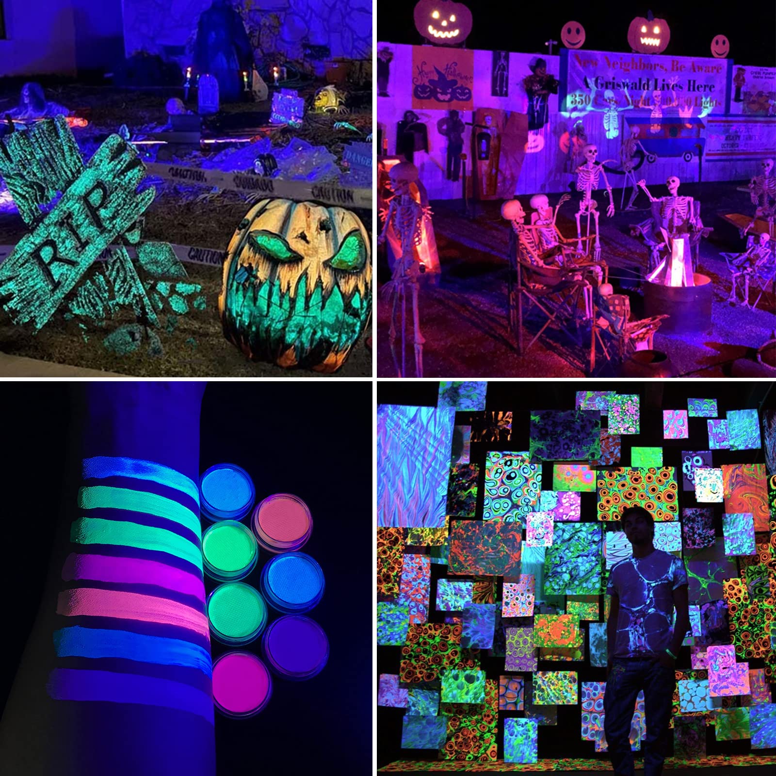 Omika 40Ft Led Uv Black Light String Lights, 120 Units 2835 Beads, Remote Control, Purple, Model Bg-Uv-001, Perfect For Parties And Decor