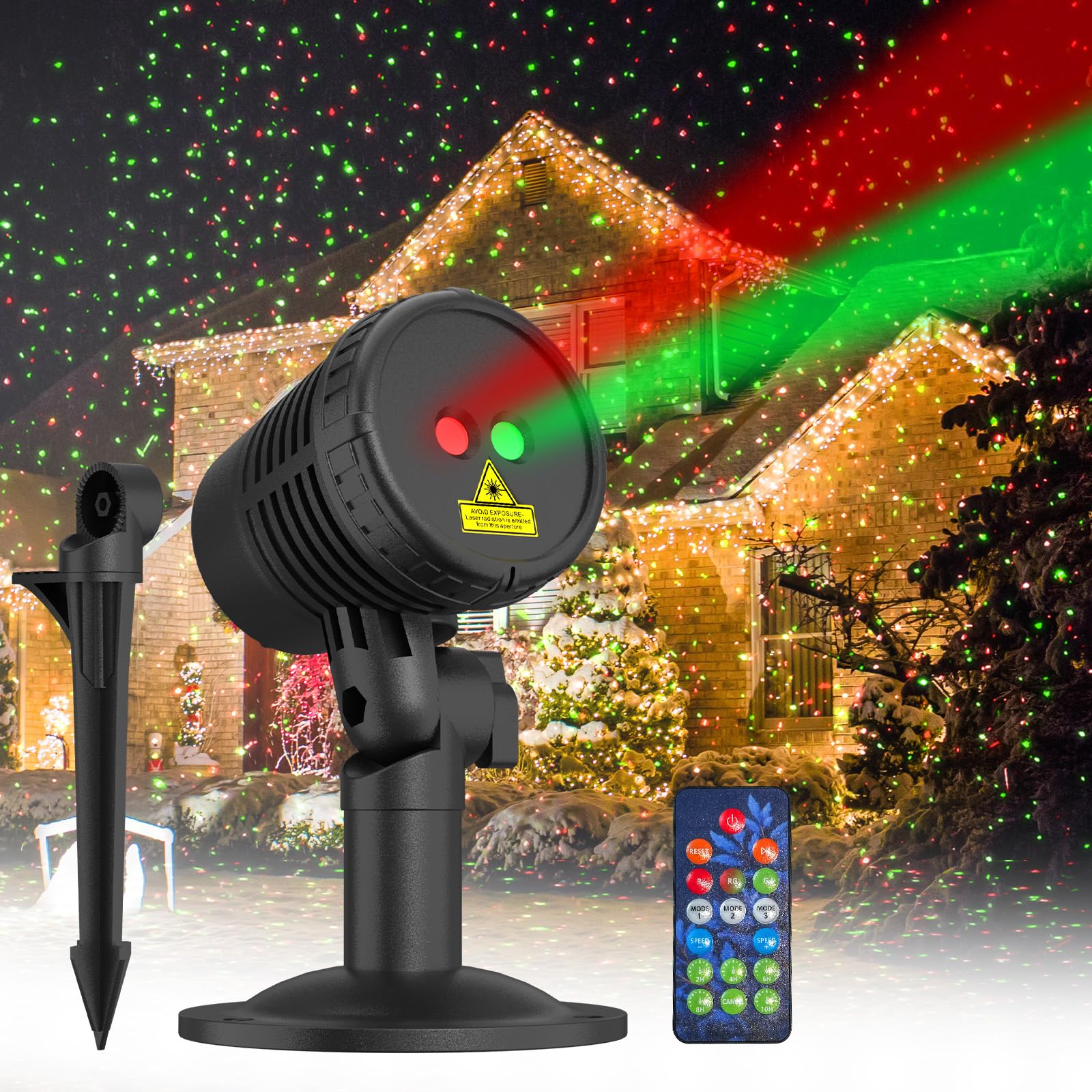 Christmas Projector Lights Outdoor  Christmas Light Projector With Remote  Moving Outdoor Holiday Decoration Light Show For House  Yard  Garden  Patio  And Festive Party Decorations  Christmas Gift