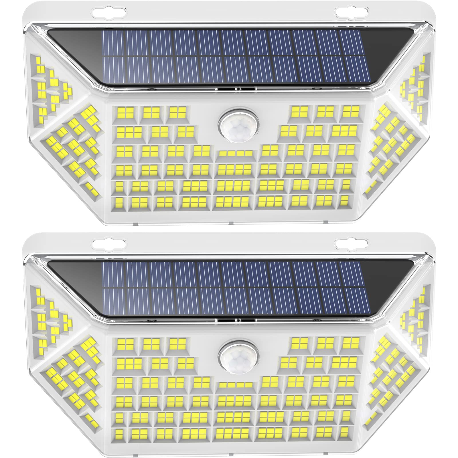 314 LEDs Motion Sensor Outdoor Lights 800LM 6000 K Solar Powered Flood Lights Outdoor IP67 Waterproof with 3 Modes 270 Wide Angl