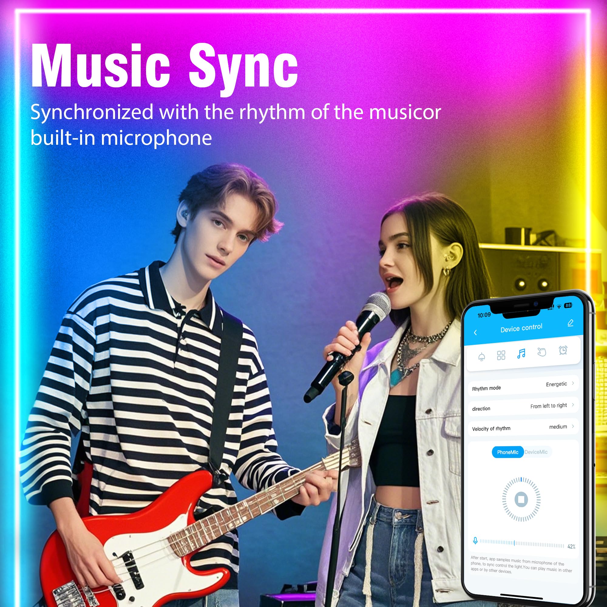 VOLIVO LED Strip Lights, 100ft Color Changing with 24 Keys IR Remote & Smart App Control, RGB Music Sync, Model V-B3515NWF-02