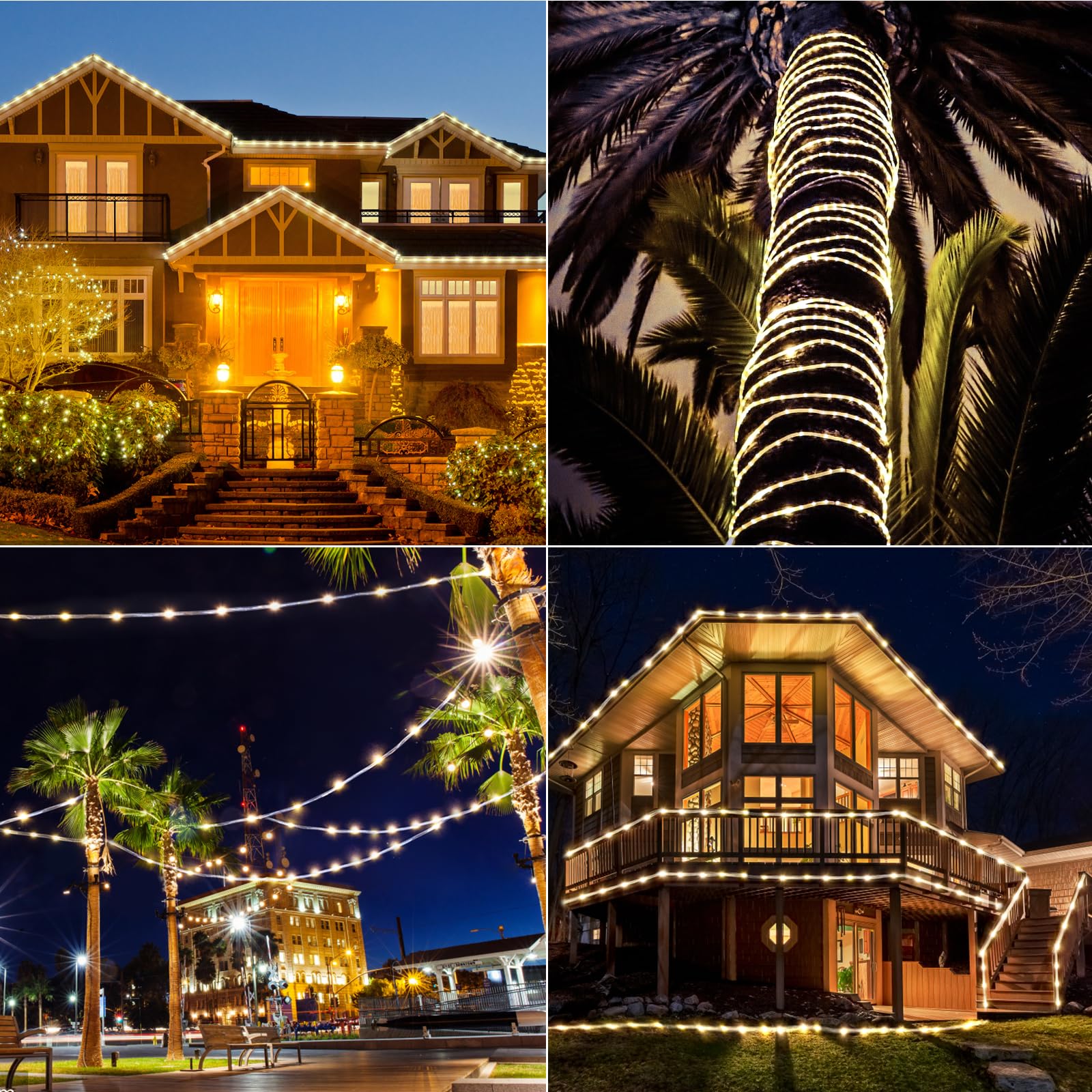 Wind Star Solar Rope Lights Outdoor, 72Ft 200 Led Solar Powered String Lights With Remote, 8 Modes Ip67 Waterproof Tube Lights Decorative For Yard Garden Fence Party Camping Wedding, Warm White