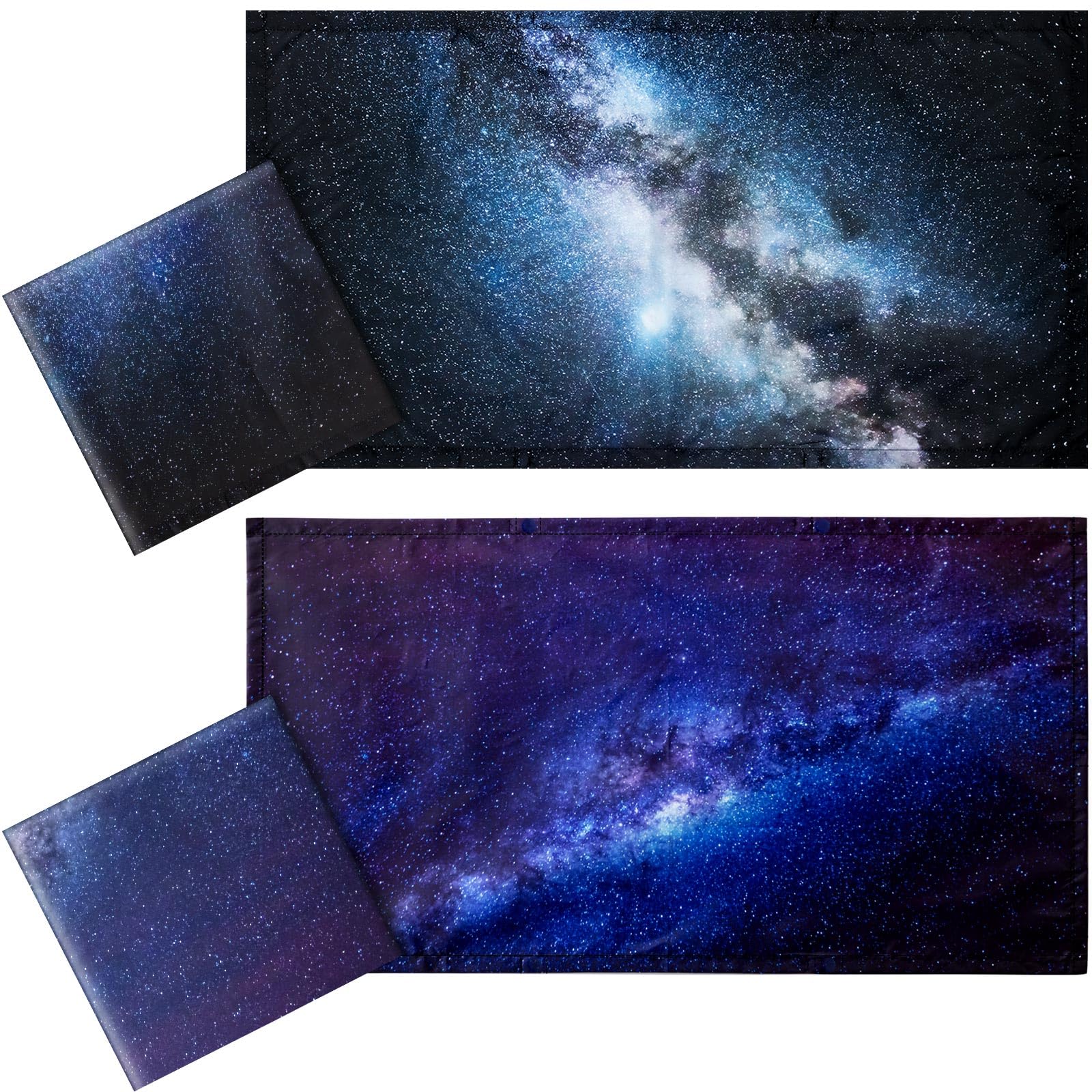 Tujoe 2 Pcs Fluorescent Light Covers For Ceiling Lights Fluorescent Light Filters Classroom Light Covers Magnetic Ceiling Cover For Office, School, Home Teacher Essential, 4 X 2 Feet (Galaxy)