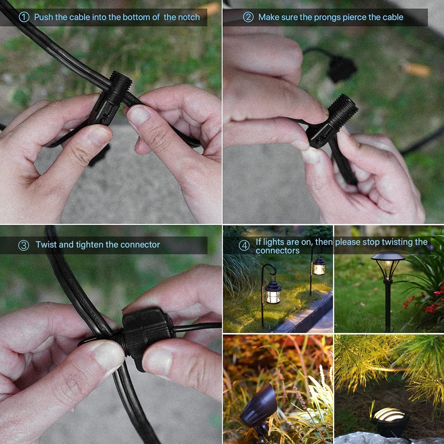 Goodsmann Landscape Lighting 2Pk Landscape Floodlights Spotlights 3W Led 200 Lumen With Replaceable Led Bulbs 12V Ac With Metal Stakes Cable Connectors