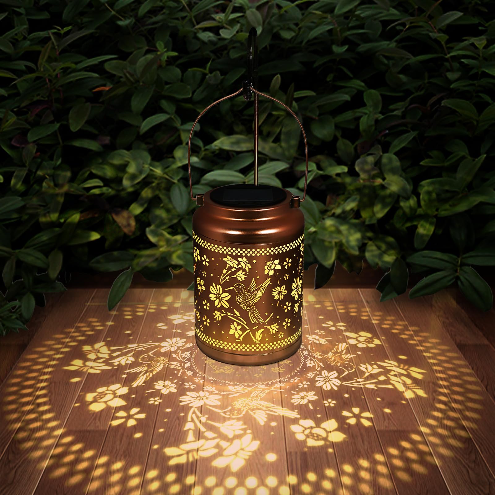 Solar Lanterns Outdoor Garden Decor- Hummingbird Solar Lights Waterproof Decorative Gifts For Women Mom Grandma Hanging Hummingbird Lights Gardening Gift For Outside For Yard  Patio  Backyard  Farm