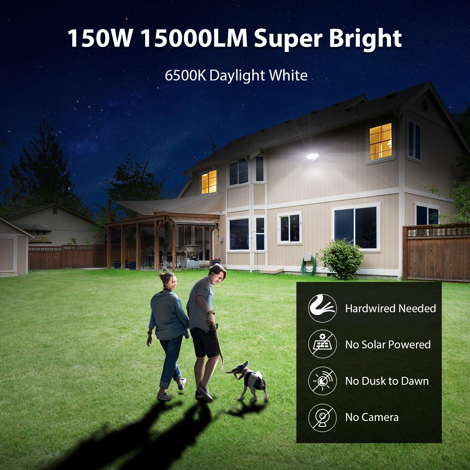 Imaihom 2 Pack 100W Motion Sensor Lights, Led Security Light 9000Lm Super Bright Flood Lights Outdoor, 6500K Ip65 Security Motio