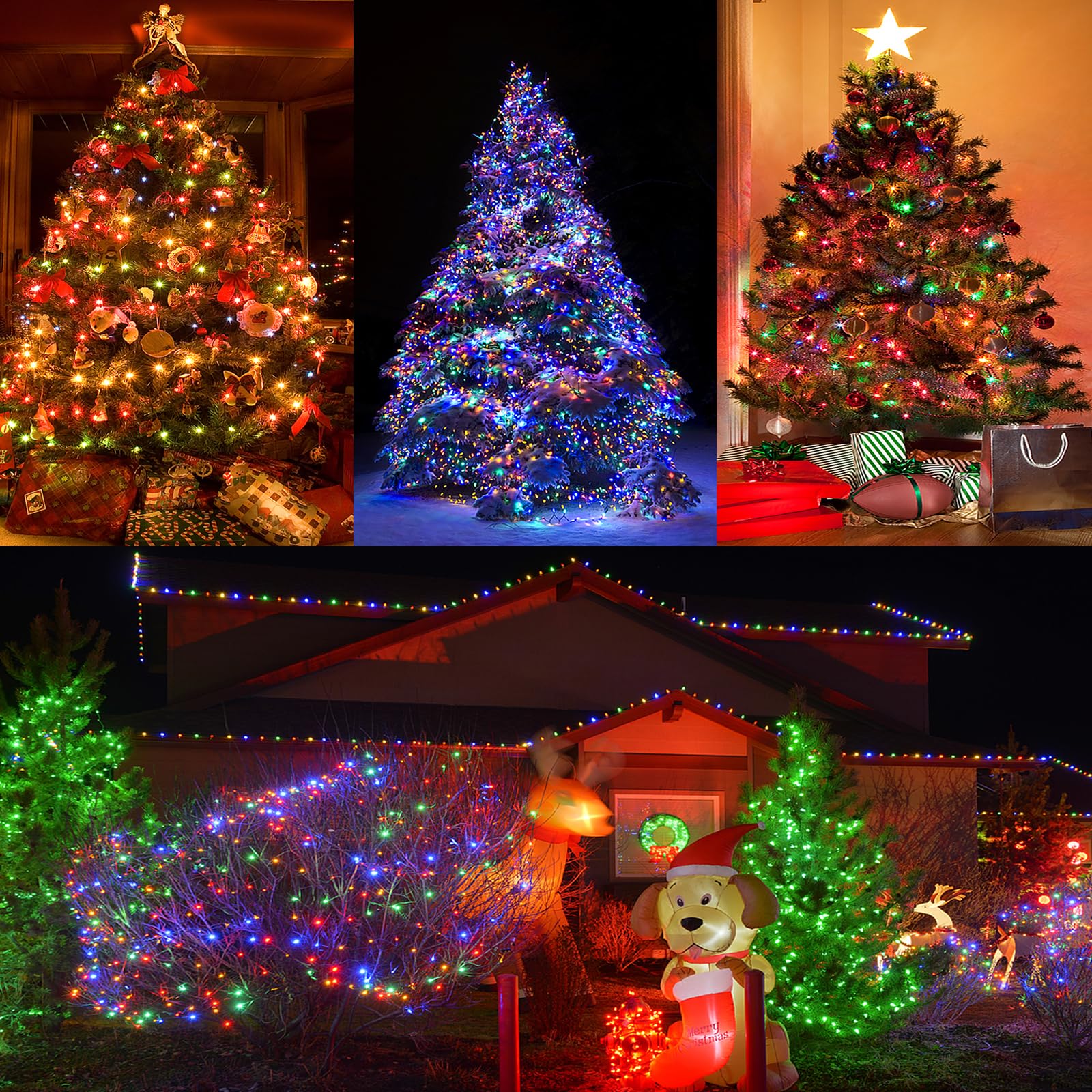 Extra Long 264Ft 800 Led Christmas Lights With Timer, Green Wire Fairy Starry String Lights Plug In, 8 Modes And Memory, Forindo