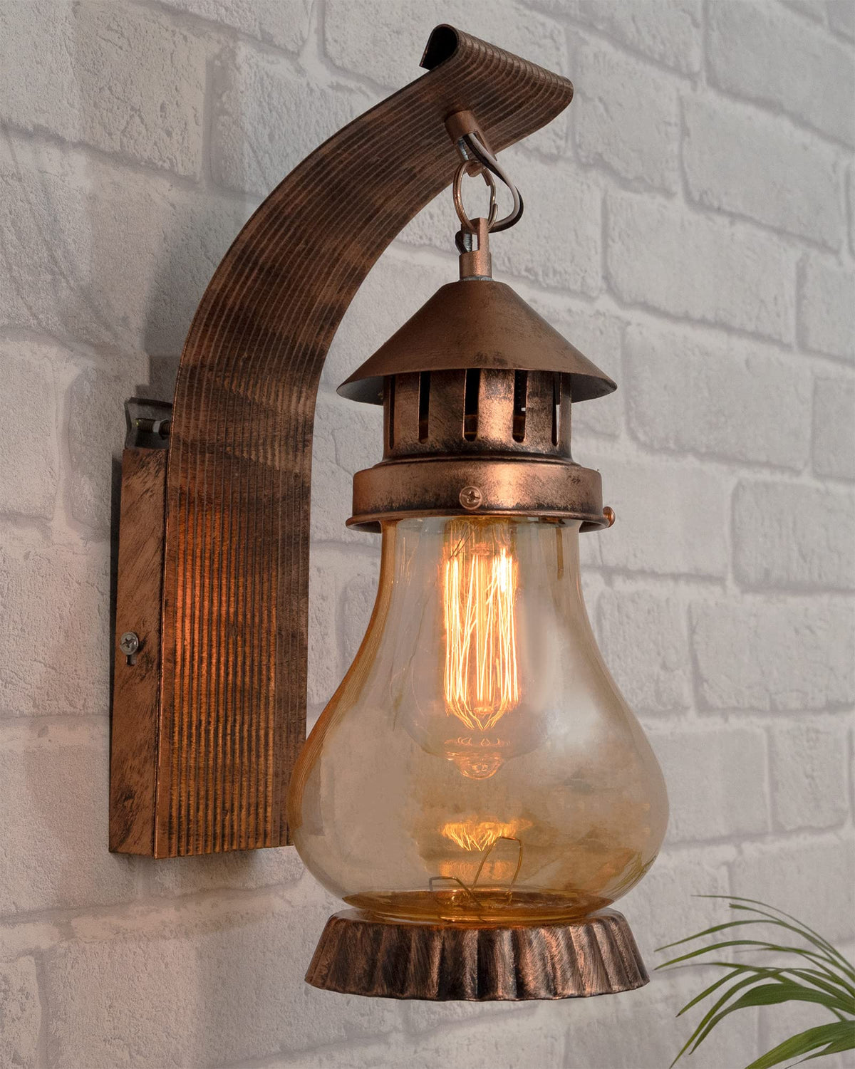 Homesake Wall Light Antique Home Decor Wall Lamp, Mandir Balcony Decoration Items Outdoor, Lanterns Home Decor Items for Living 