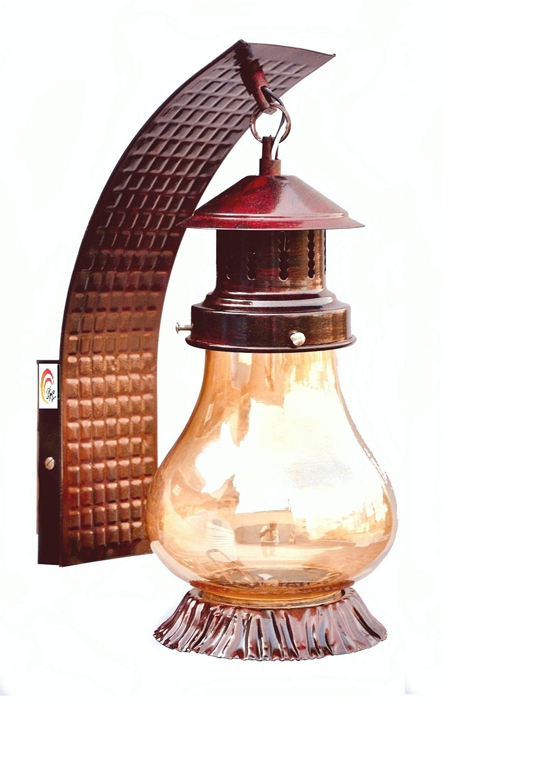 Lyse Decor Glass Decorative Wall Hanging Light For Living Room, Wall Lamp Sconce For Home Decoration (Cherry Lantern)