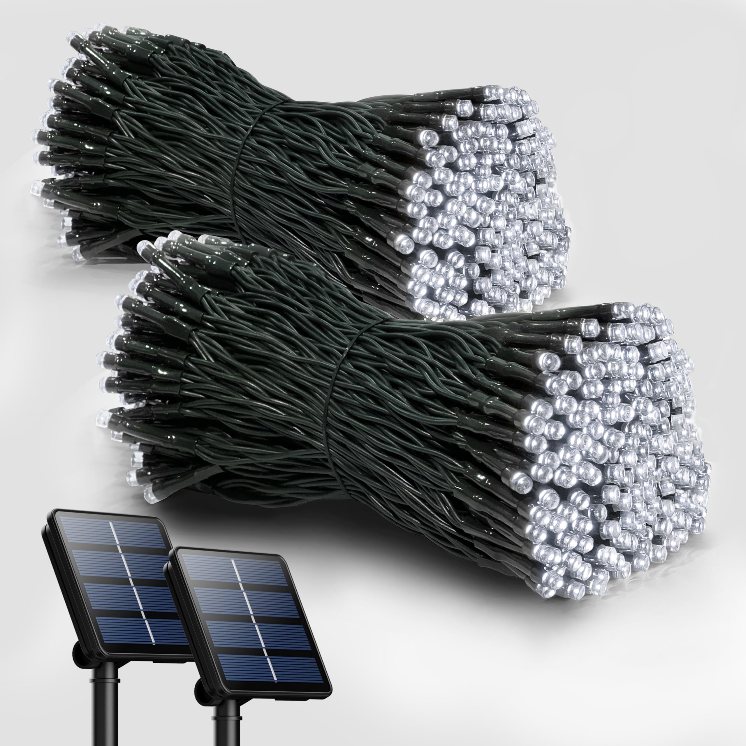 Selarlyt Solar String Lights - 200 LED, 72FT, 8 Lighting Modes, Cool White, Waterproof Outdoor Decoration for Garden, Patio, Xmas, Party