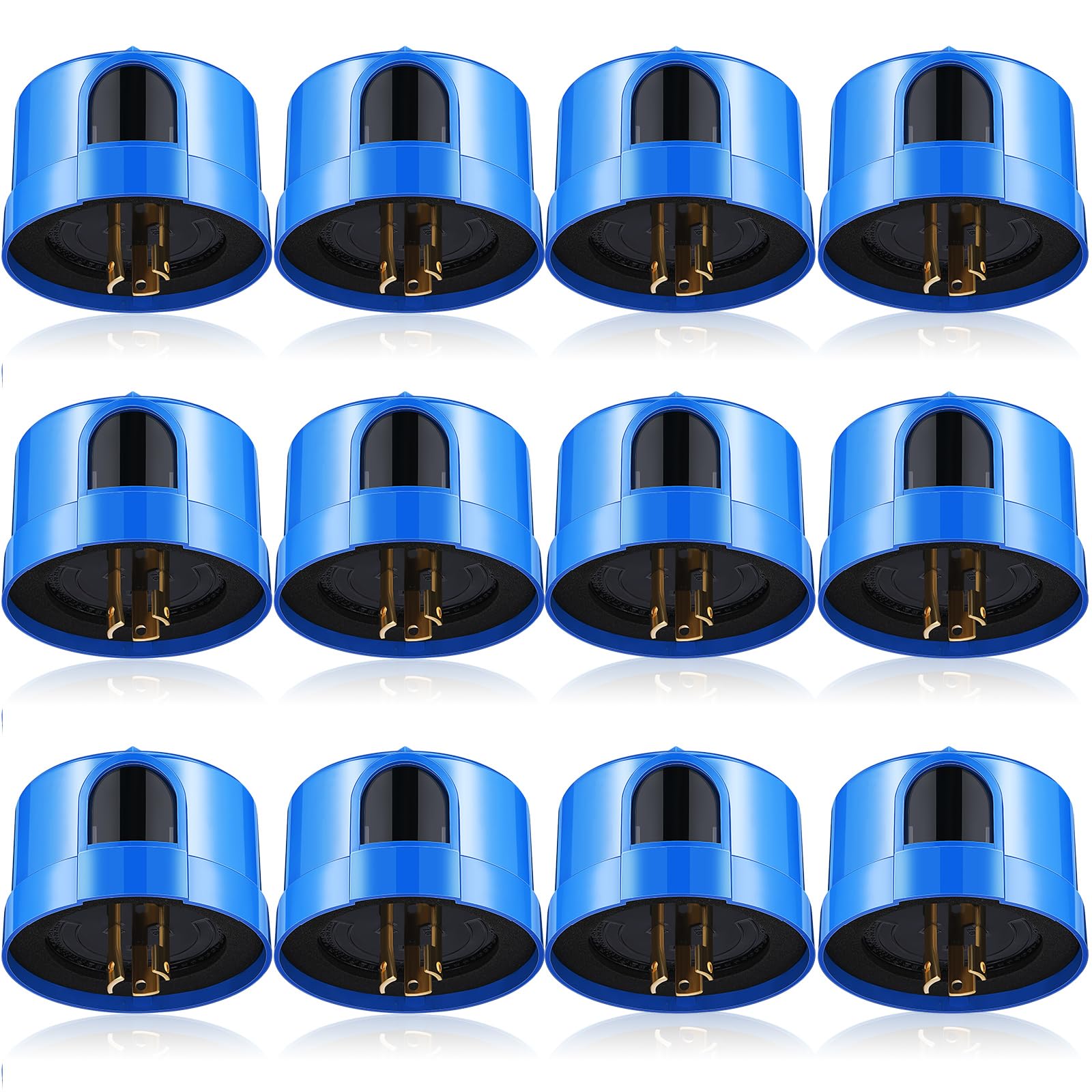 Macarrie 12 Pcs Twist Lock Photocell Sensor Auto on Off Photocell Switch Dusk to Dawn Light Control Light Sensor for Outdoor Lig