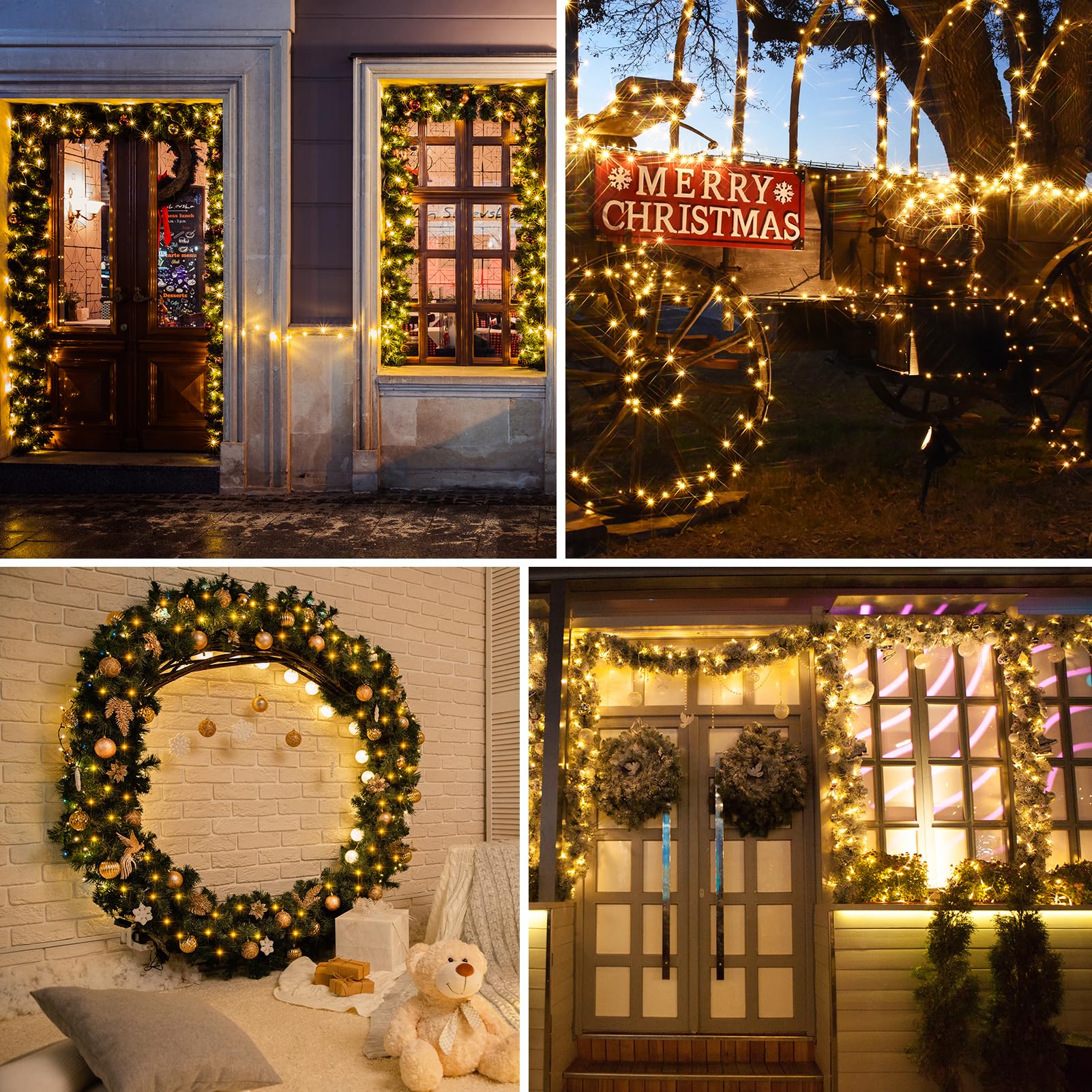 ZAIYW 2 Pack Mini String Lights 23ft 70 LEDs Waterproof Battery Operated Warm White with Timer, 8 Modes
