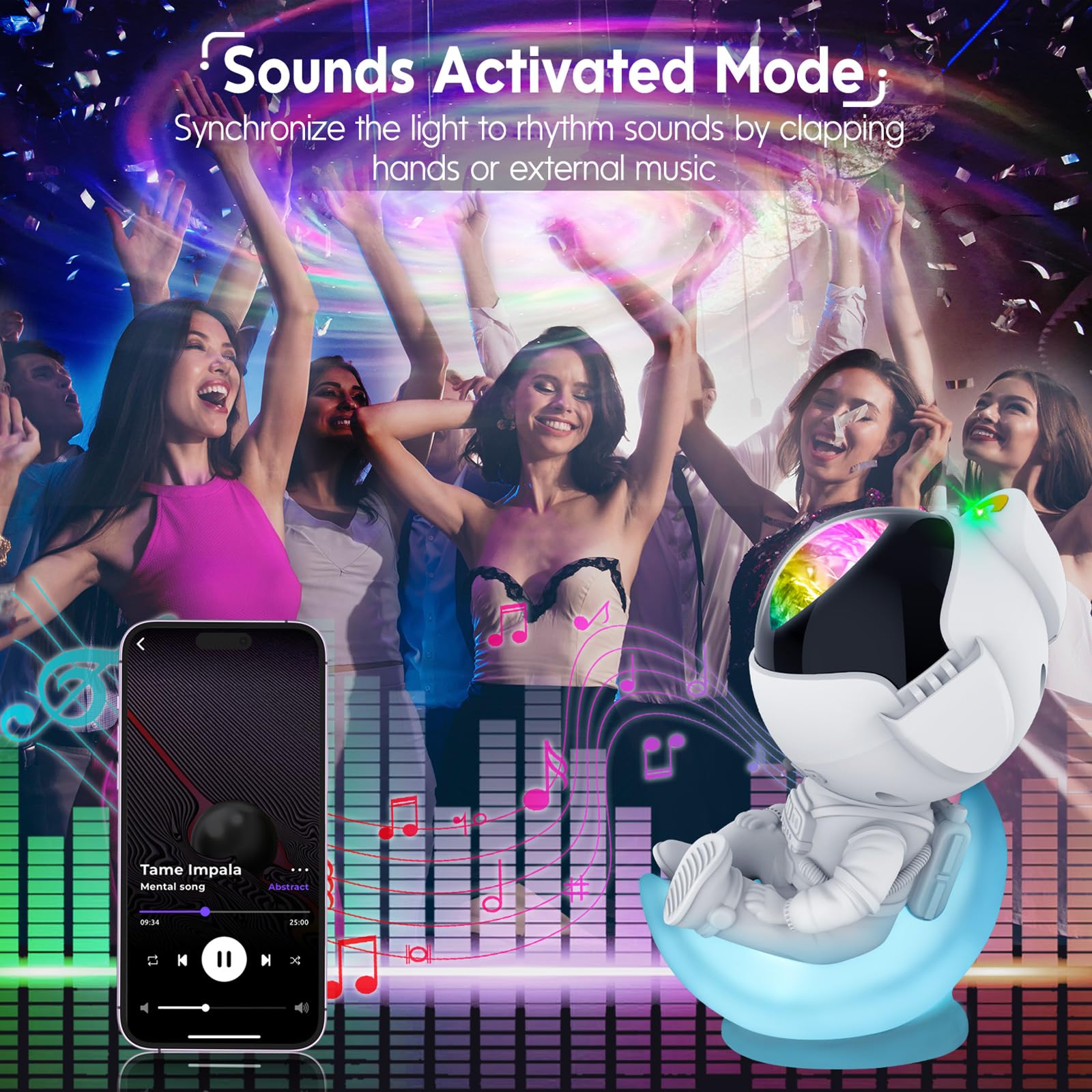Rossetta Astronaut Galaxy Projector  Star Lights For Bedroom  Night Light Projectors With Timer And Remote  Kids mature-themeds Room Decor Aesthetic  Gifts For Christmas  Birthdays