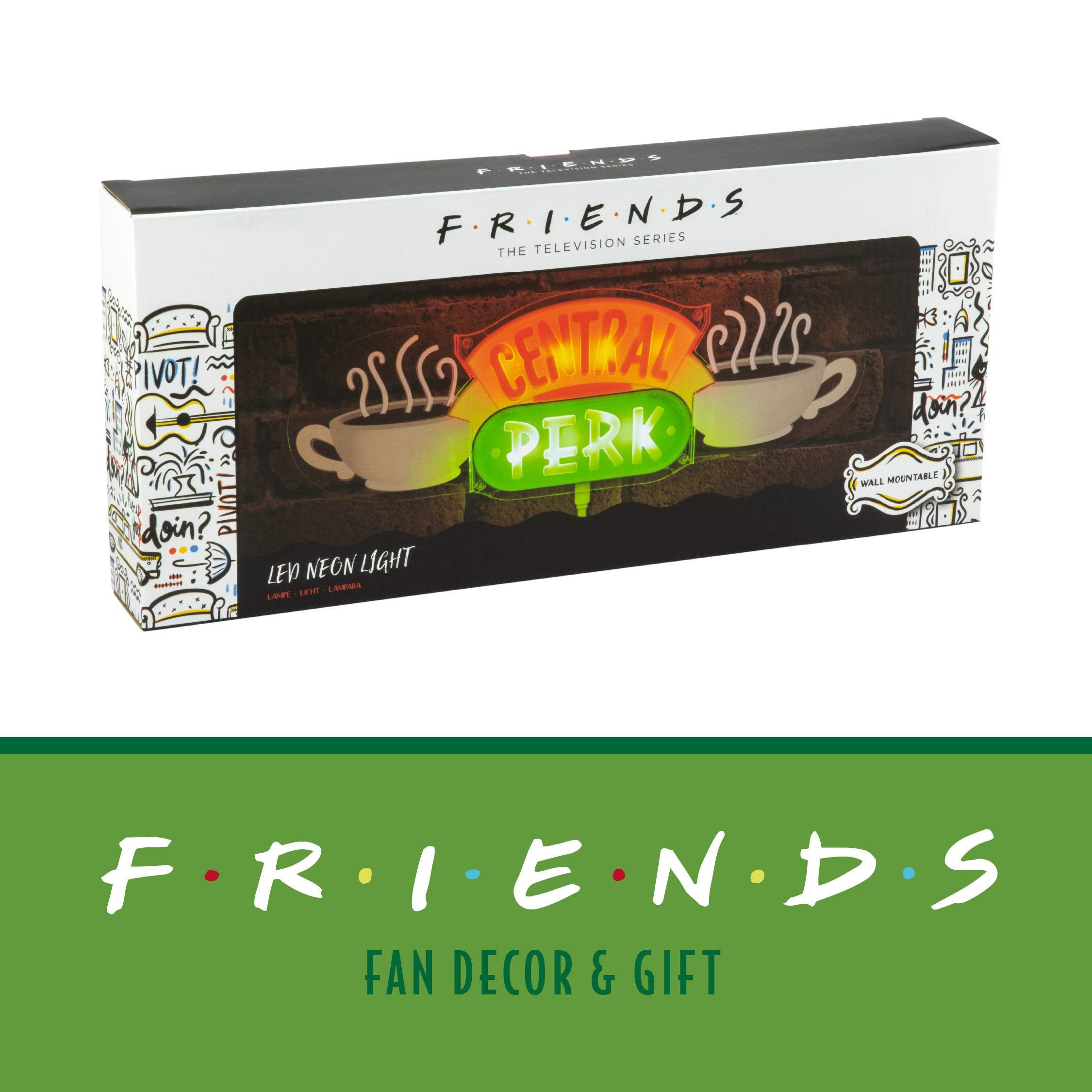 Paladone Central Perk Led Neon Light - Wall Mountable - Officially Licensed Friends Show Merchandise