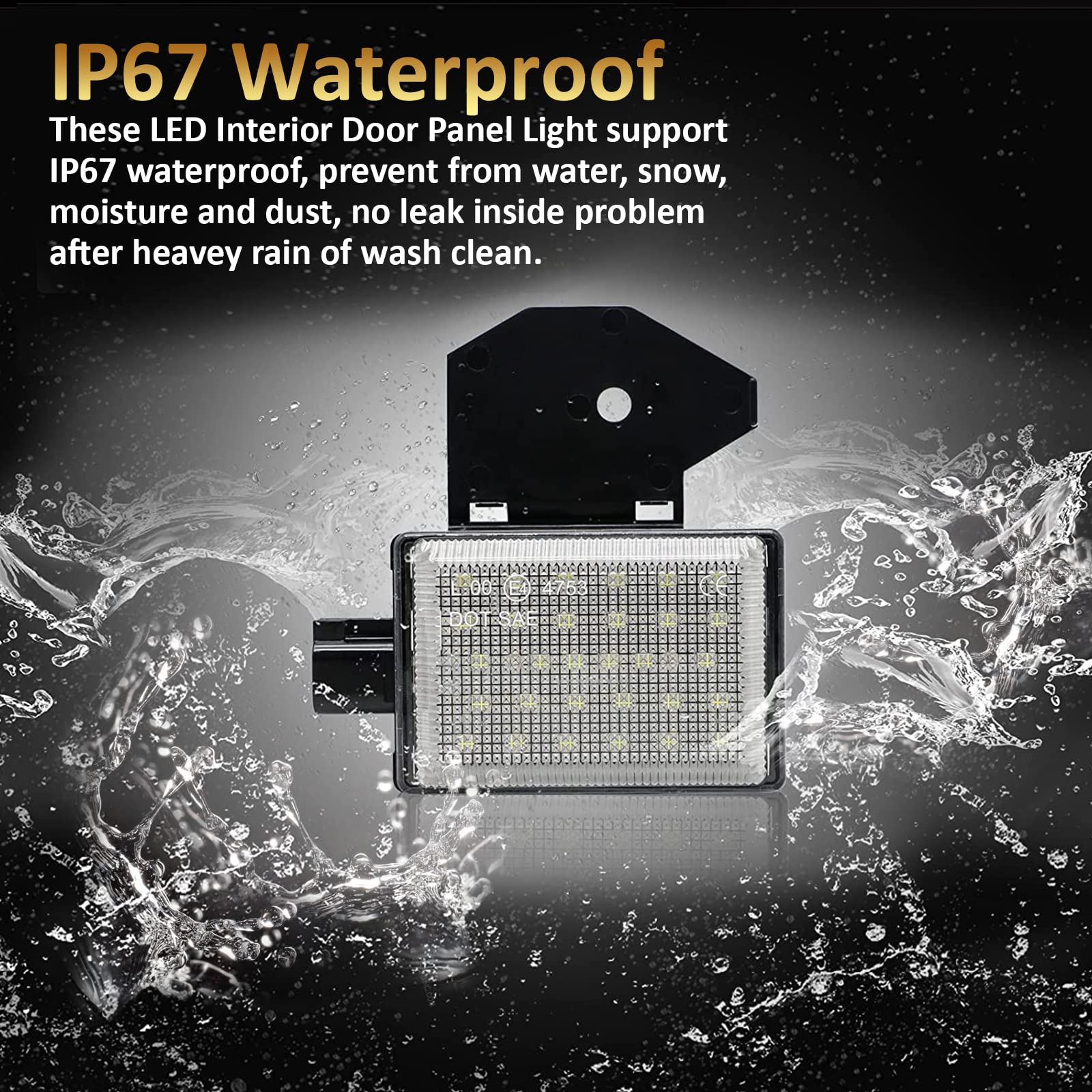 D-Lumina Led Under Hood Light Assembly For Dodge Ram 1500 2500 3500 Dakota Charger Durango, Je-Ep Wrangler Grand Cherokee Chrysler 300 Concorde, 6000K White Under Hood Lamp Kit, Pack Of 1