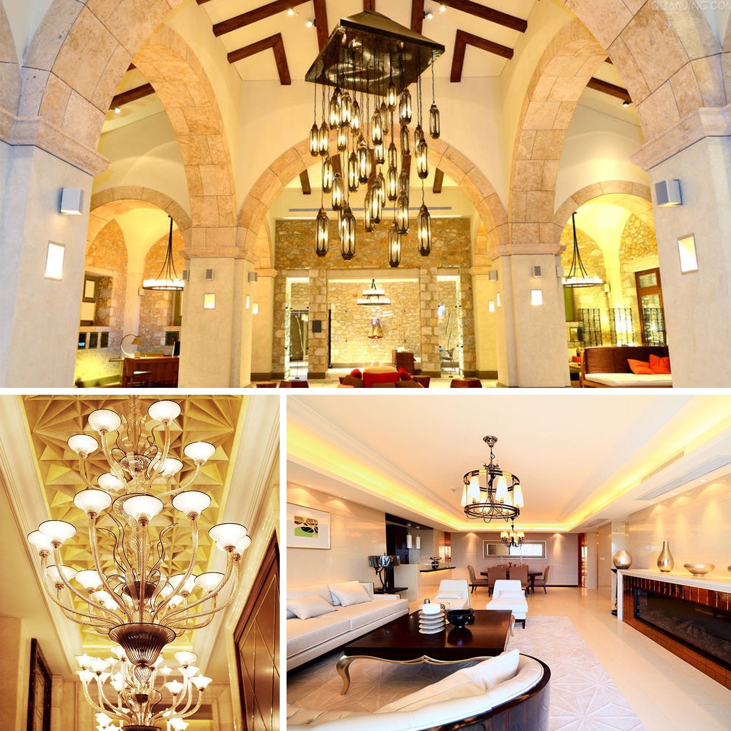 gezee 15W LED Cylindrical Bulb, 3000K(Warm White), E26 LED Light Bulbs 120 Watt Equivalent,1500lm, LED Chandelier Bulbs, Non-Dim