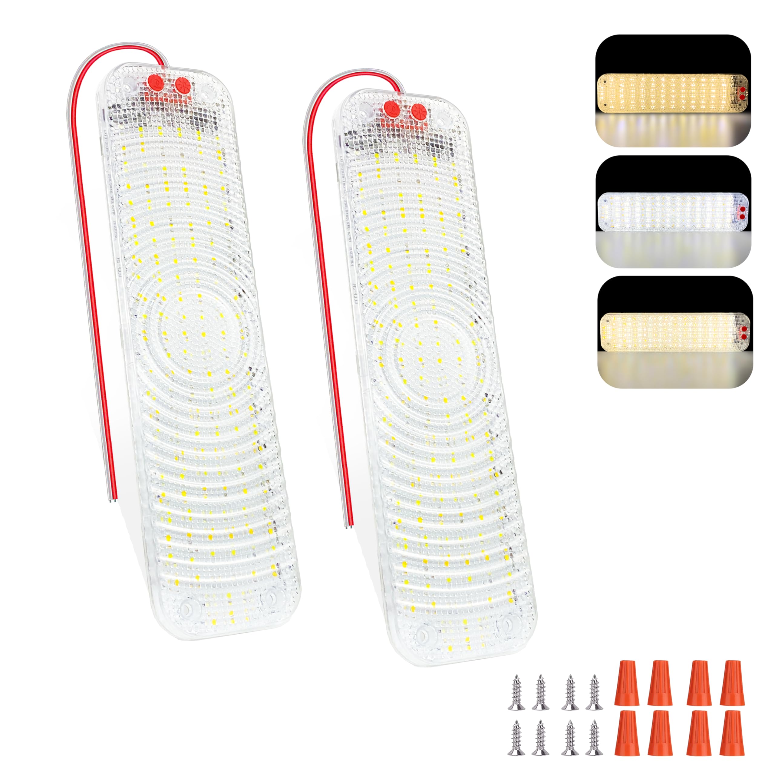 Mertturm 150Led 12V-30V Rv Lights Interior, 12 Volt Led Lights With 3 Colors&Dimmable Brightness, Ultra Bright Ceiling Dome Ligh