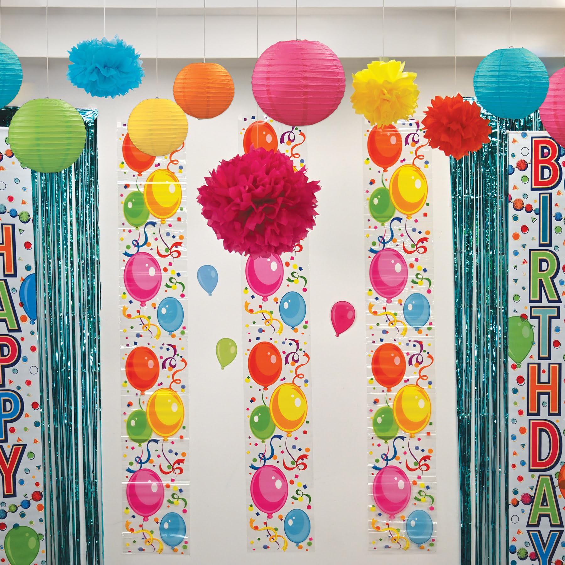 Beistle Paper Lantern Assortment, Multicolor, 6in - 9.5in, Cardboard, Model 54557-ASST