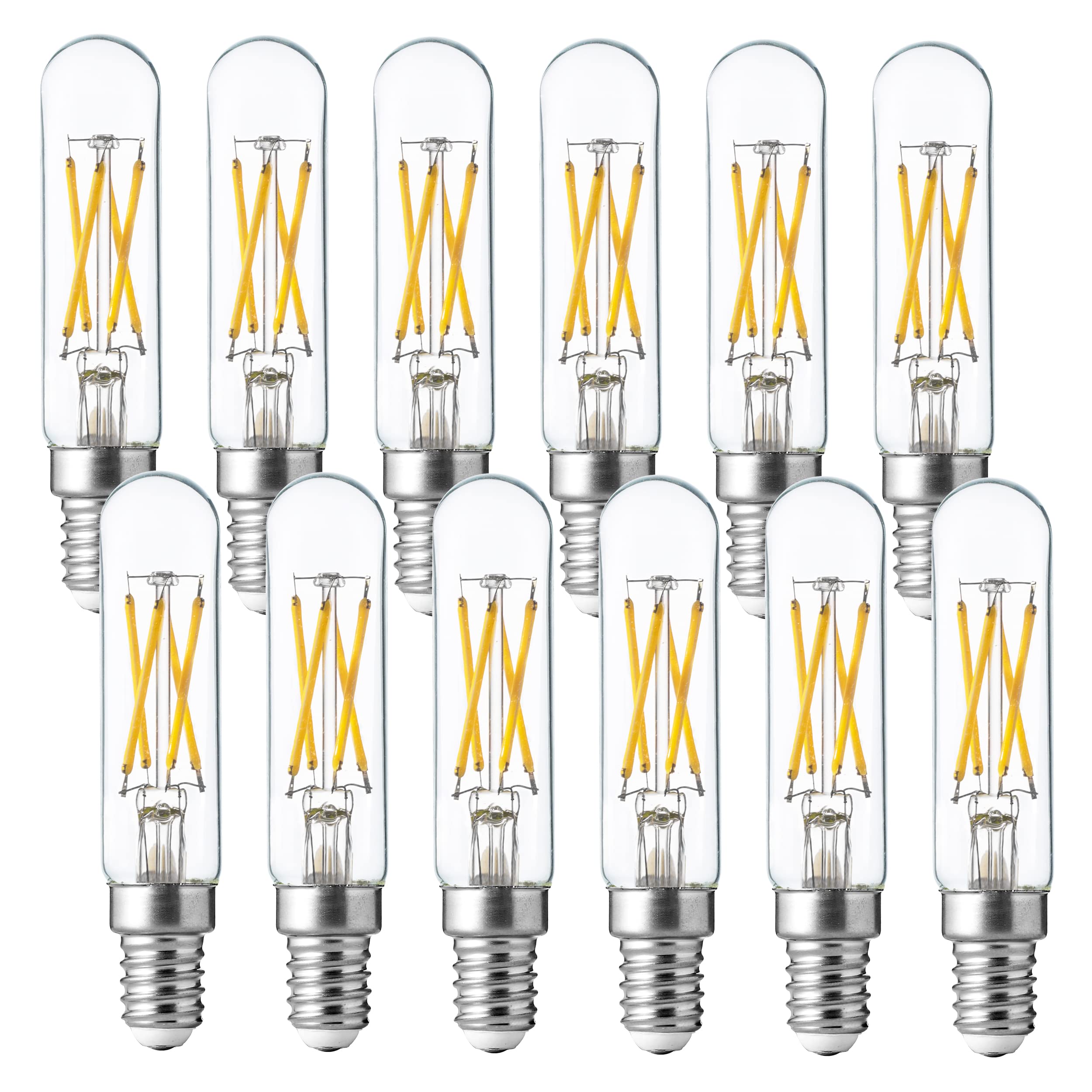 Flsnt 5000K Daylight Candelabra Led Bulbs 60W Equivalent, Dimmable T6/T25 E12 Led Chandelier Light Bulbs, 90+ High Cri, 550Lm, 5