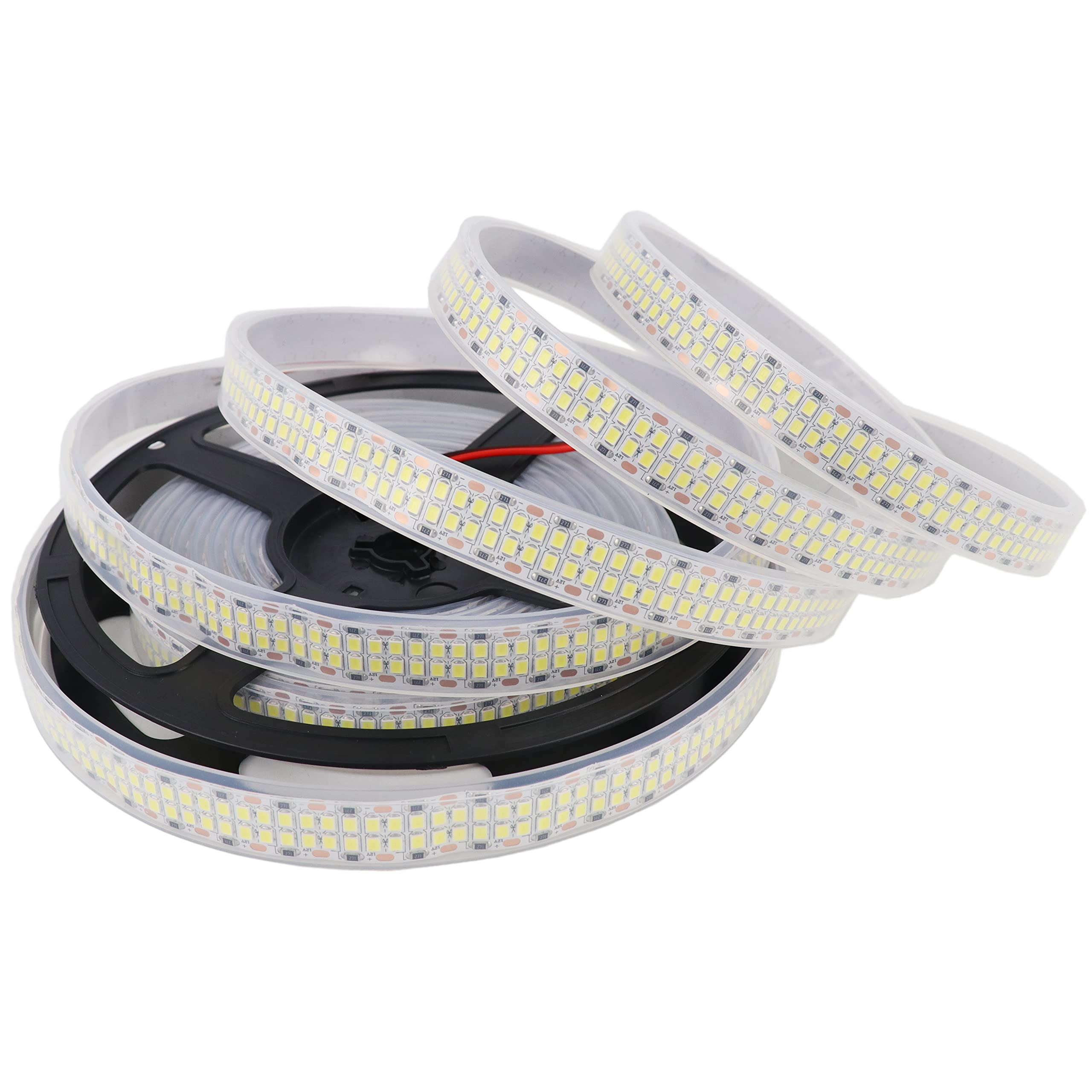 Ledenet Led Strip Lights Cold White 6500K 16.4Ft Double Row 2835 Smd 2400Leds Dc 12V Daylight Bright Led Tape Light Flexible Dim