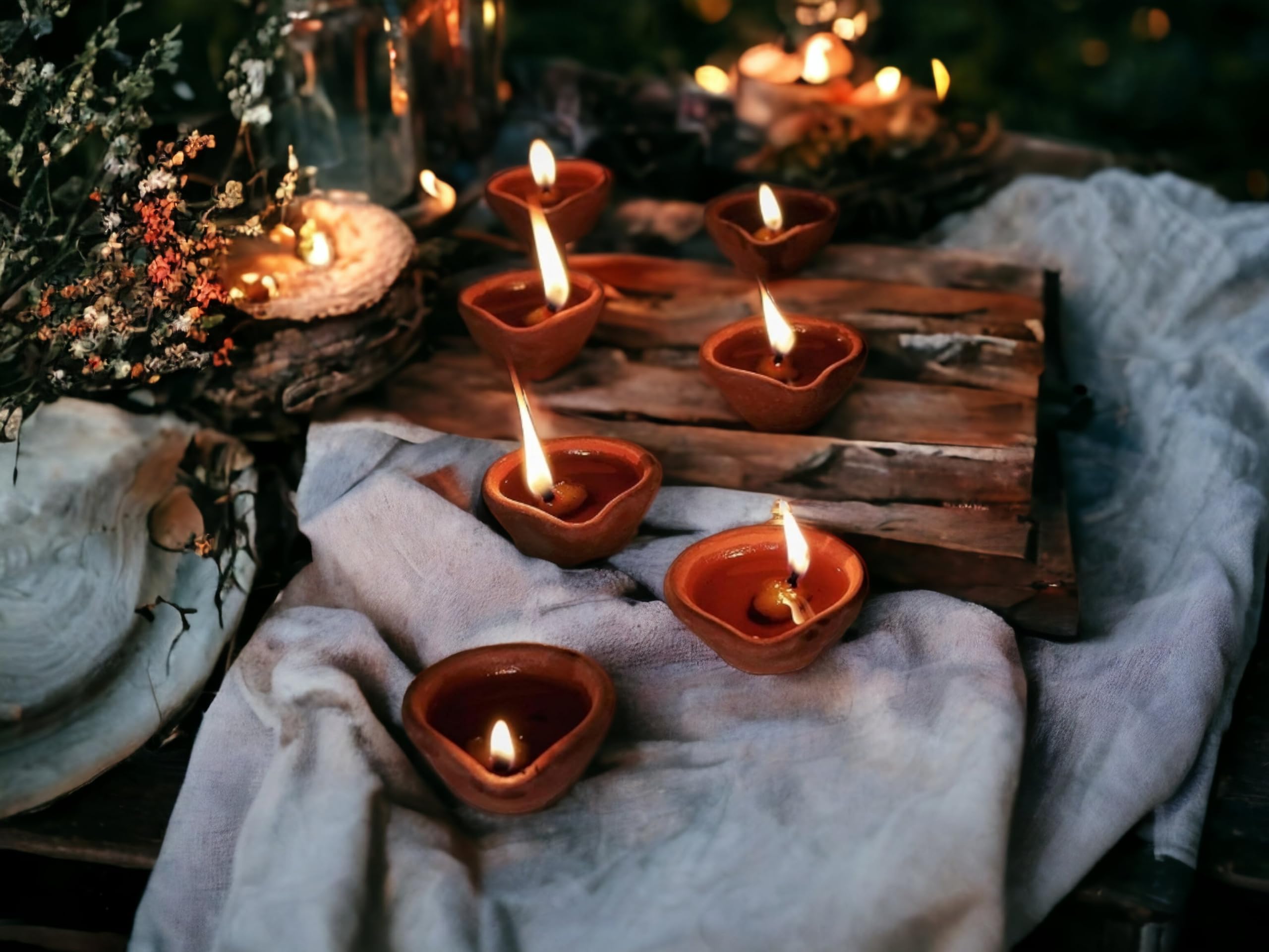 Saudeep India Handmade Diwali Diya | Terracotta/Clay Diya for Puja | Mitti Diya for Diwali Pooja Decoration (Pack of 301)