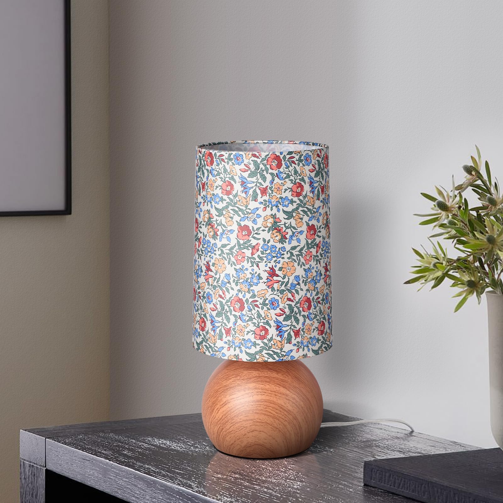 Flowers Small Table Lamp, Boho Floral Table Lamp For Bedroom Table Lamp Small Bedside Table Lamp, Farmhouse Bed Side Table Lamp