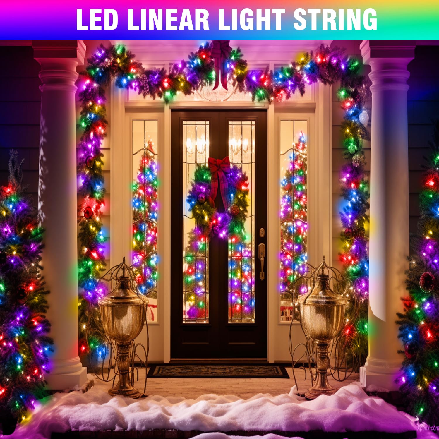Wastroyal 70Ft Multicolor String Lights  210 Led Seasonal Fairy Lights Waterproof With 8 Modes  Indoor Outdoor Decorative Lighting For Christmas Tree  Parties  Wedding  Patio  Garden